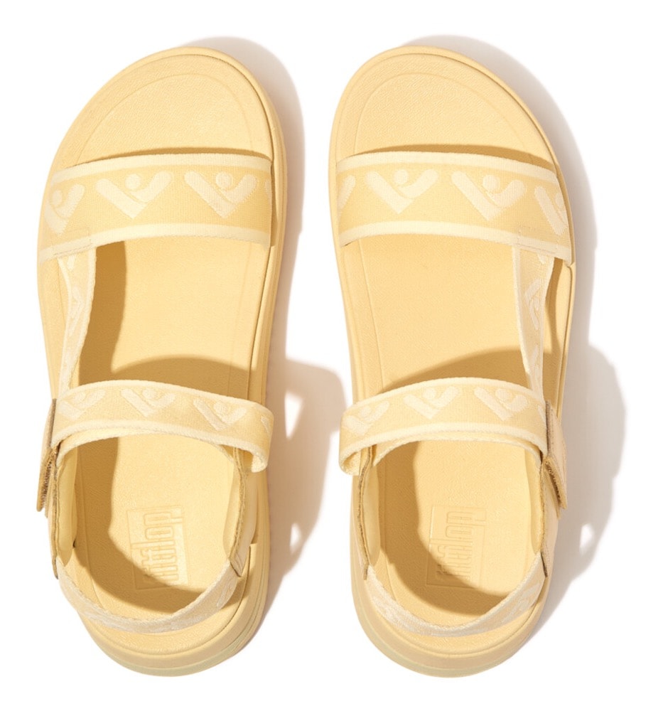 Fitflop Sandale »SURFF WEBBING BACK«, Sommerschuh, Sandalette, Keilabsatz, mit Microwobbleboard - Fußbett