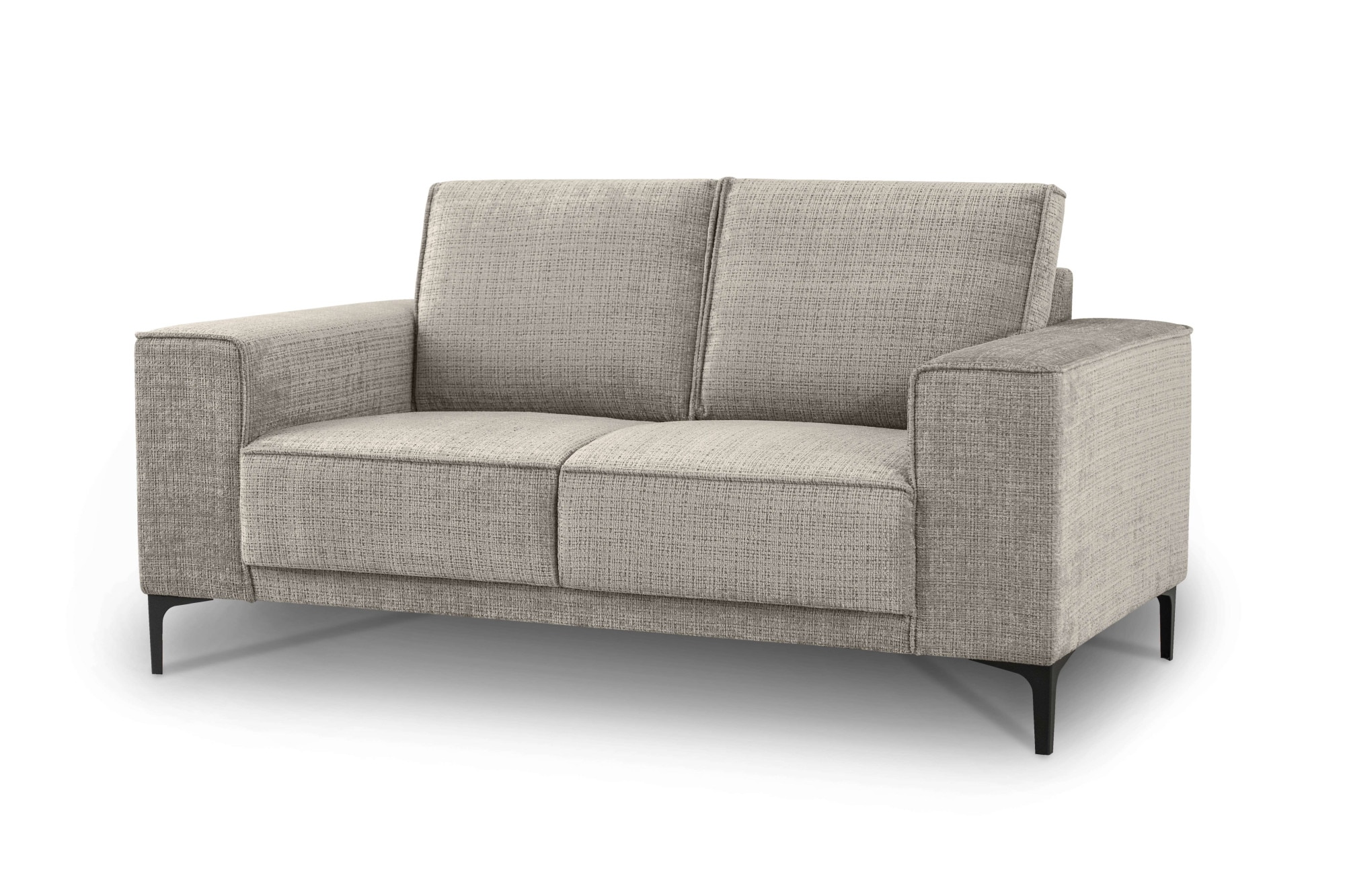 OTTO home 2-Sitzer »OLAND Chenille, Sofa, B: 164 cm, Skandi-Design« 164 cm, Wellenunterfederung, Skandi-Design, Metallfüße