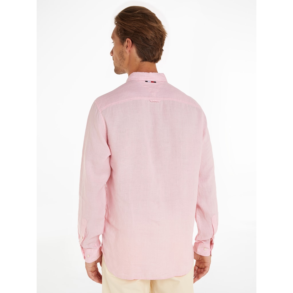 Tommy Hilfiger Leinenhemd »PIGMENT DYED LI SOLID RF SHIRT«