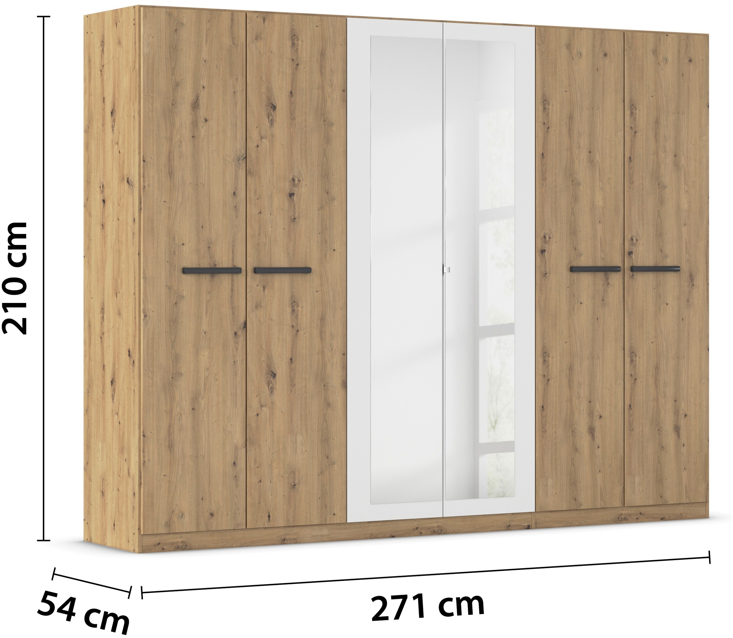 rauch Drehtürenschrank »Kleiderschrank Schrank Garderobe Garderobenschrank Stauraumwunder MODI«, optional mit Spiegel MADE IN GERMANY