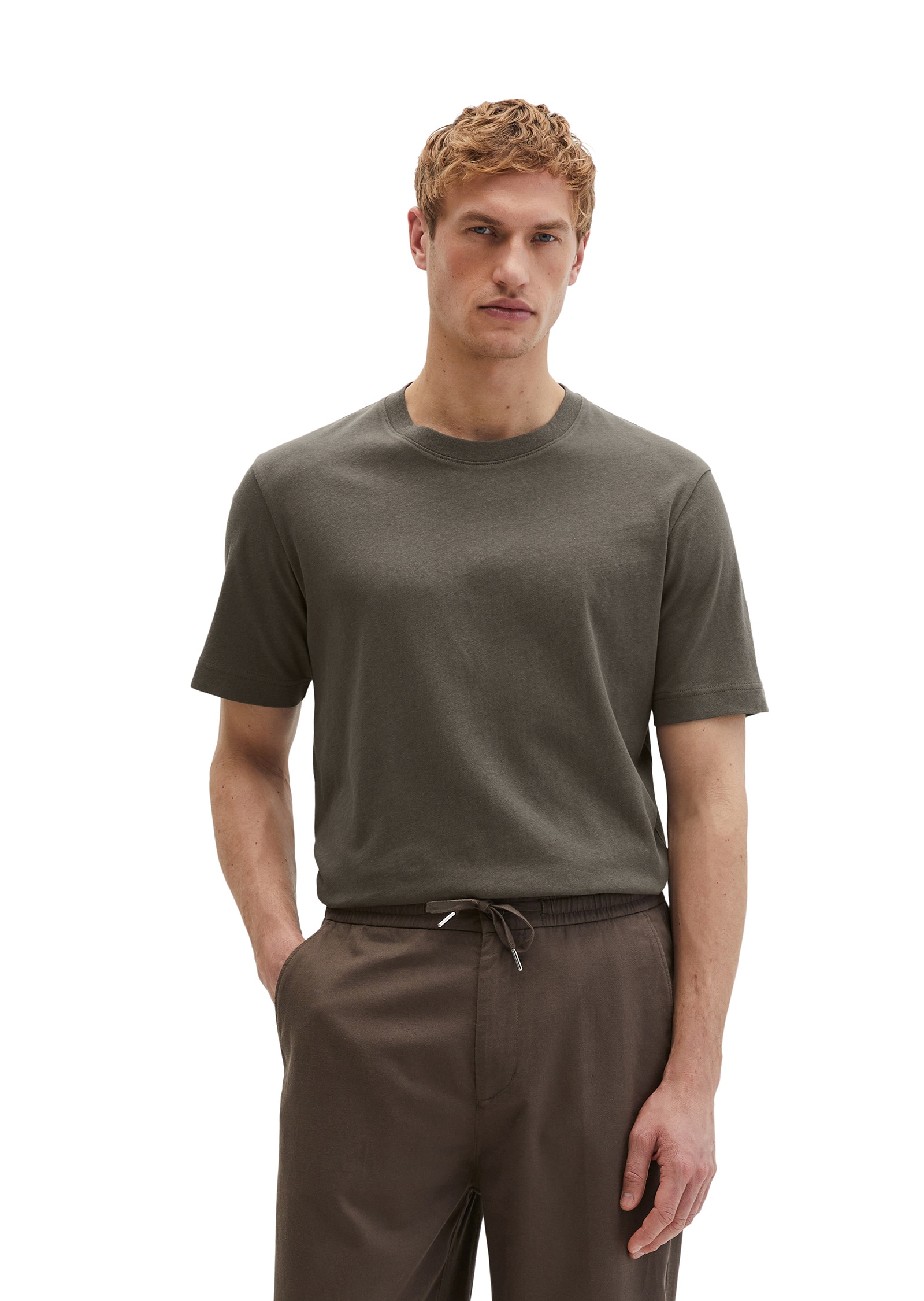 Marc OPolo T-Shirt "aus Baumwoll-Leinen-Mix"
