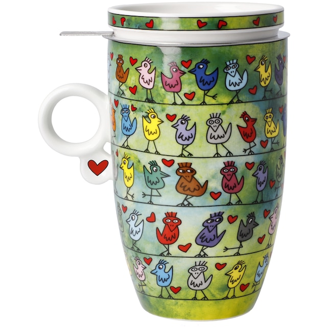 Goebel Tasse »Rizzi«, Pop Art, Teetasse, James Rizzi - Birds on a Love Wire  | BAUR