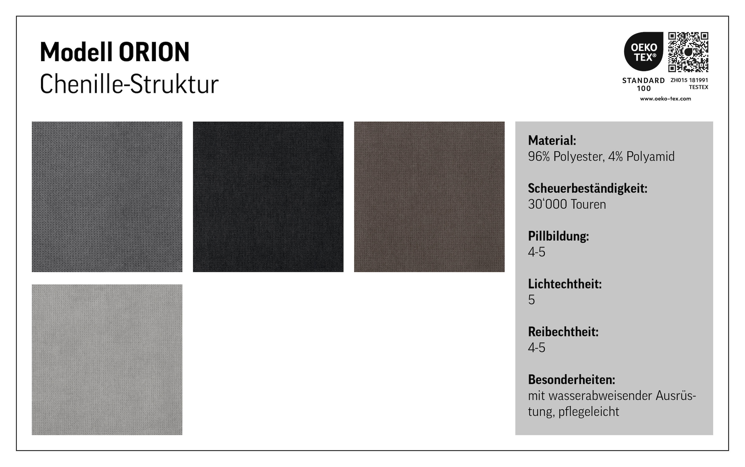 COTTA Ecksofa »Orion L-Form«, mit Recamiere, inkl. verstellbaren Kopfstützen und 3 Kissen