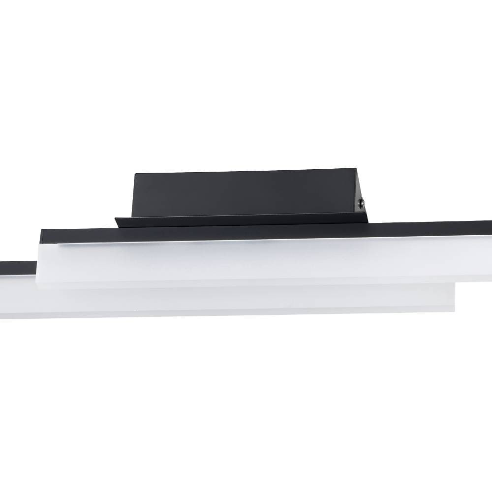 EGLO Deckenleuchte »PALMITAL«, 2 flammig, Leuchtmittel LED-Modul | LED fest integriert, Deckenleuchte, Metall in Schwarz und Kunststoff in Weiß, IP44, L 88 cm