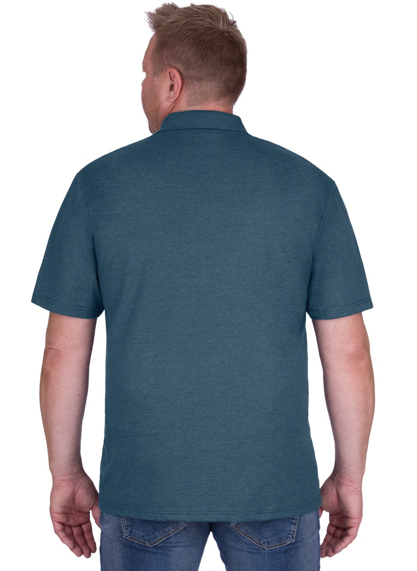 Kragen Poloshirt Single-Jersey Trigema mit aus | Knopfleiste BAUR