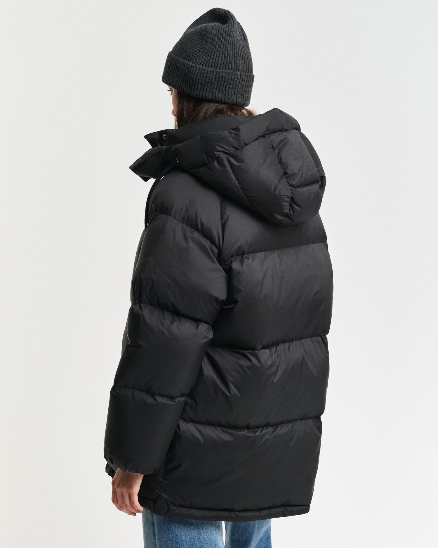 Gant Steppjacke »MID LENGTH DOWN JACKET«, mit Kapuze, mit 2-Wege-Reißverschluss