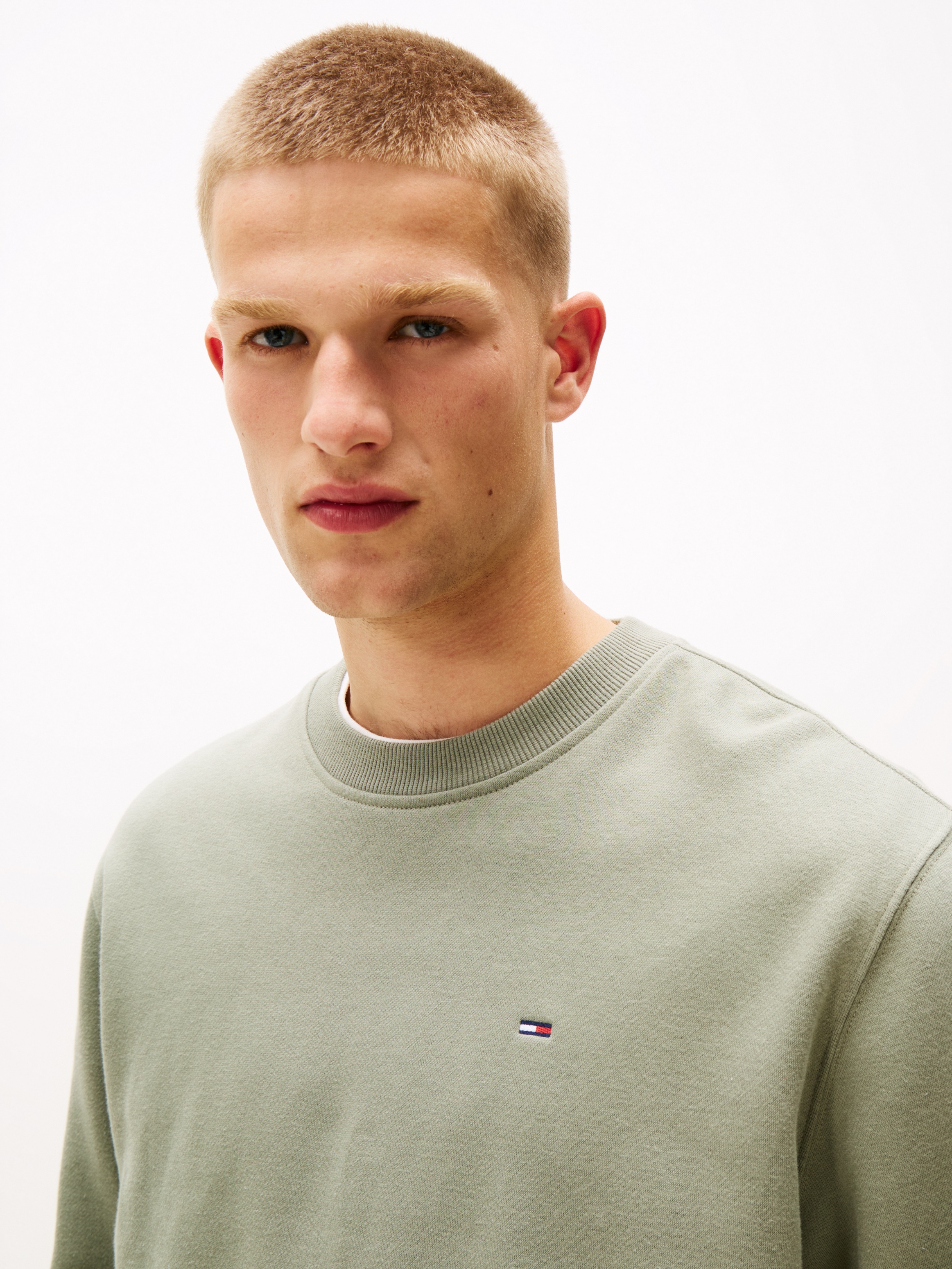 Tommy Jeans "TJM REGULAR FLAG CREW NECK", Mit besticktem Markenlogo auf Bru günstig online kaufen