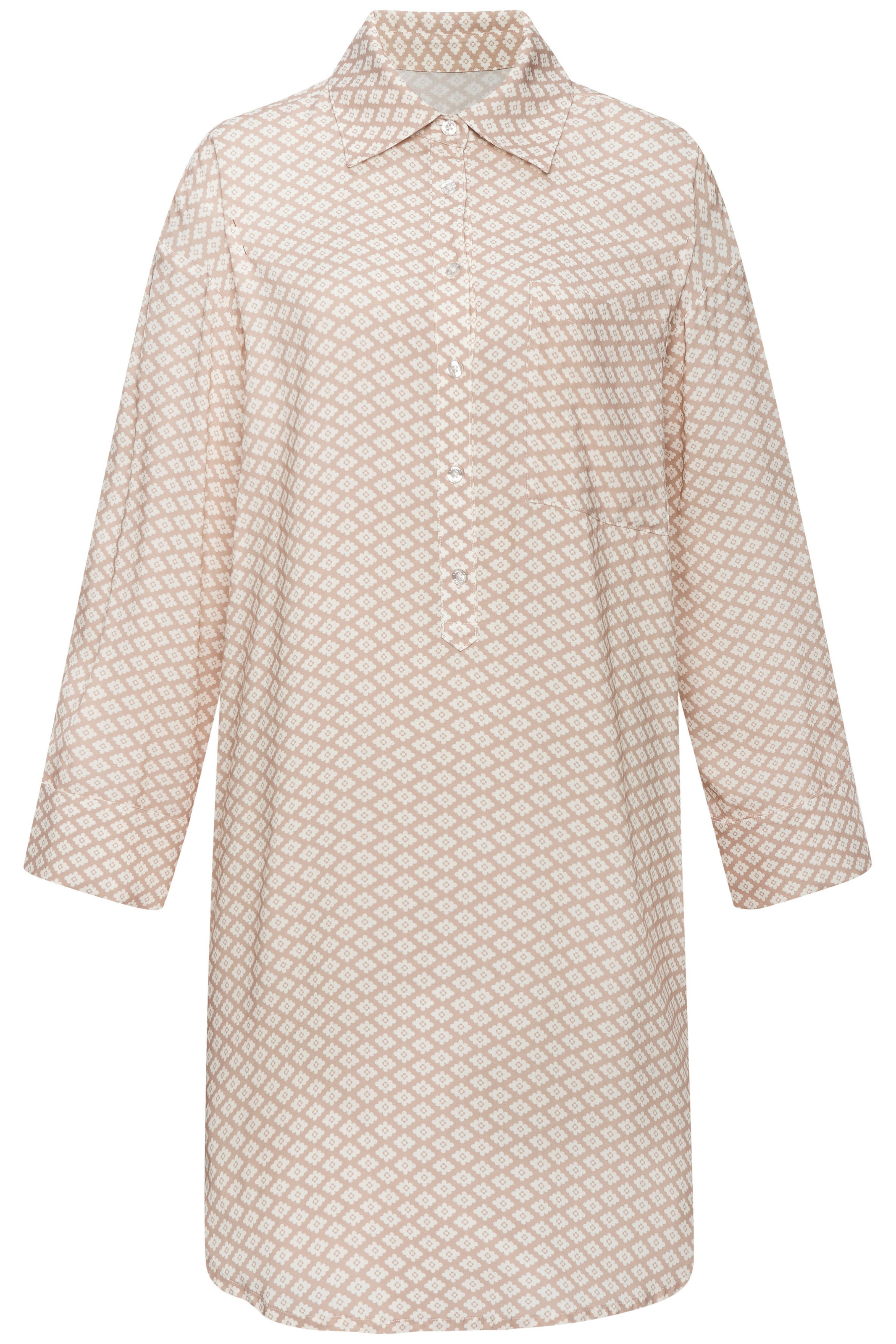 LASCANA Pyjamaoberteil mit grafischem Allovermuster günstig online kaufen