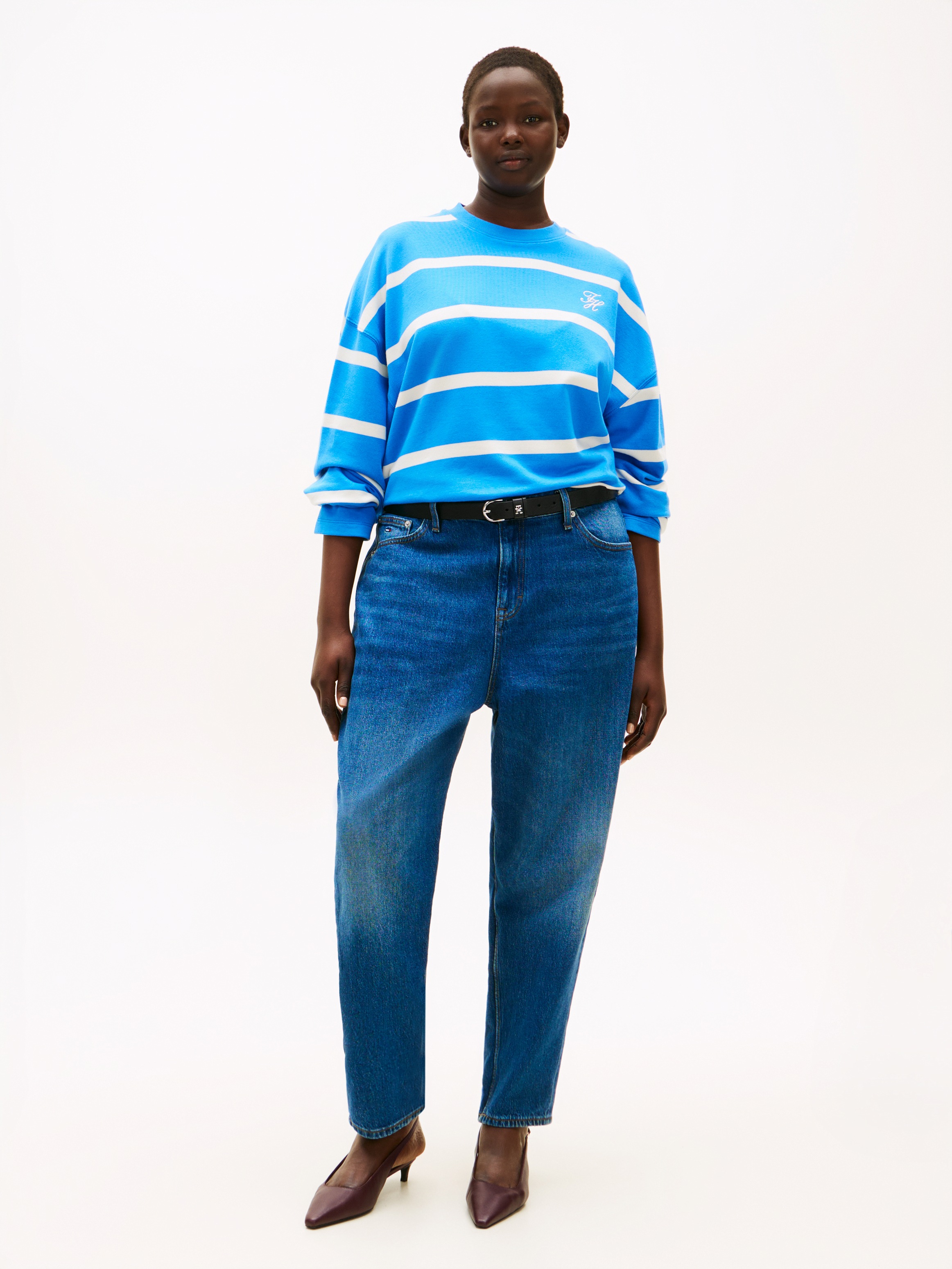 Thumbnail - Tommy Hilfiger Curve Sweatshirt "CRV TH SCRIPT MDRN TERRY SWTSHRT", in großen Größen