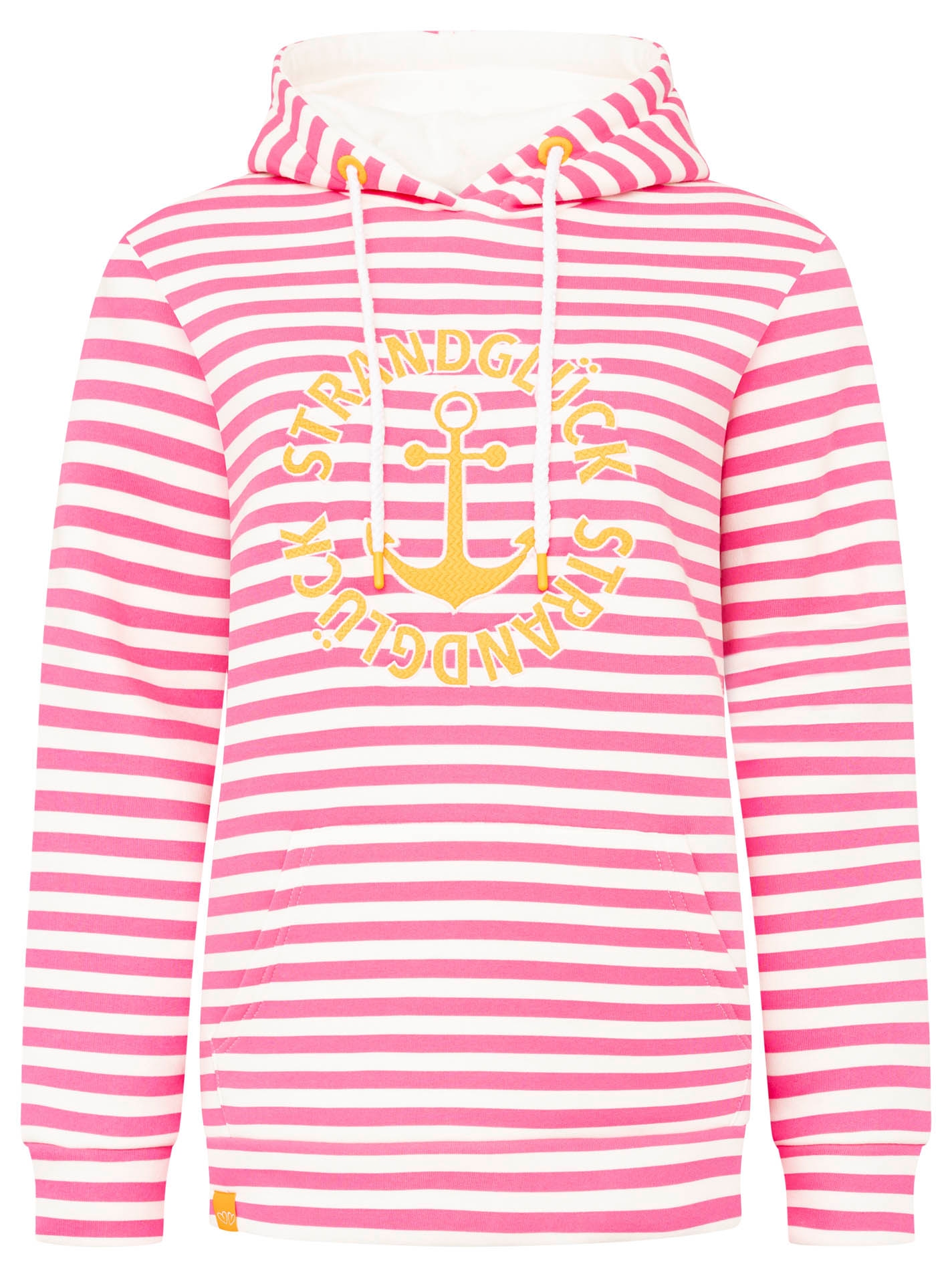 Zwillingsherz Kapuzensweatshirt »"Streifen Strandglück"«, gestreift, mit Strandglück Stickerer und Anker