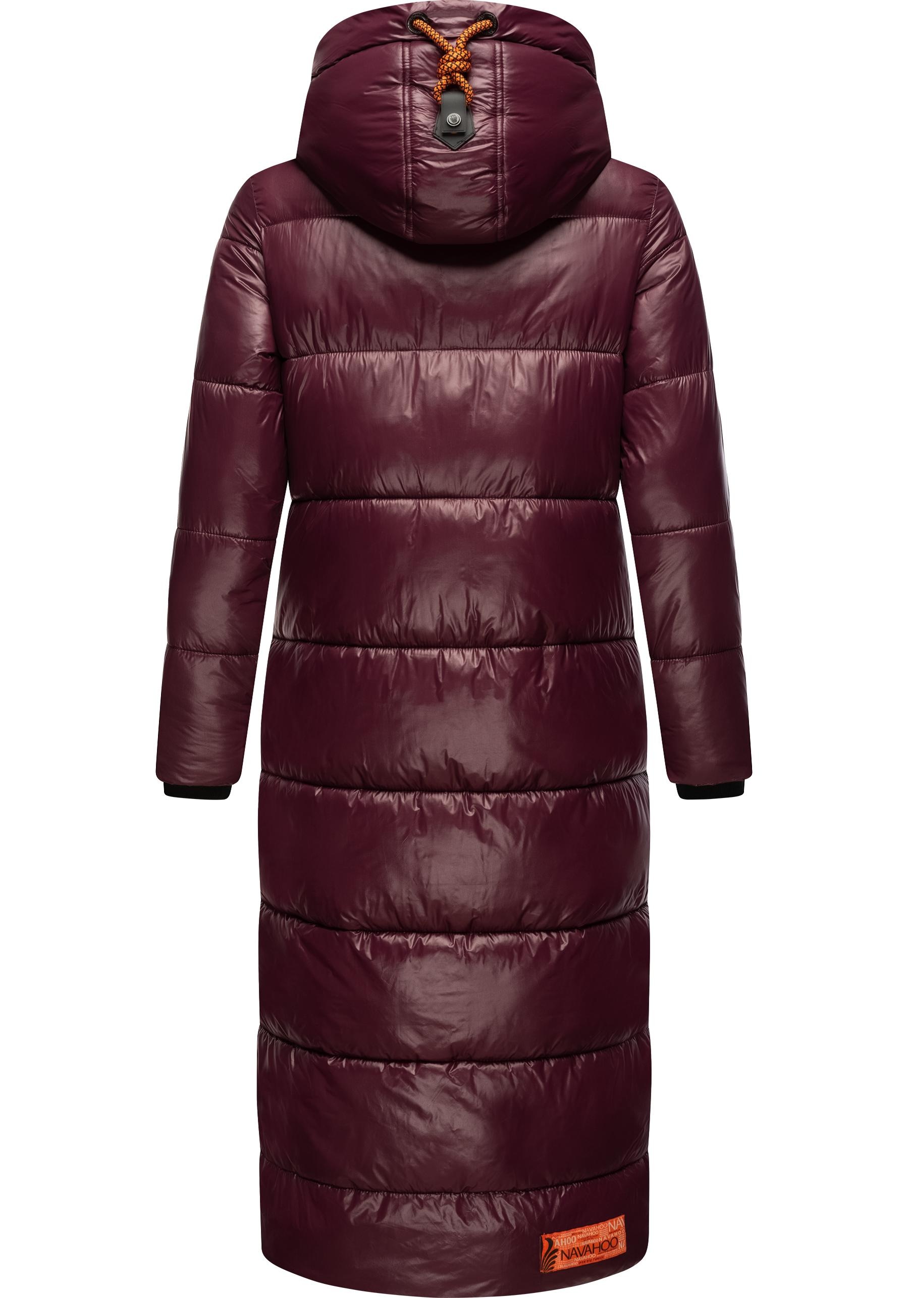 Navahoo Steppmantel »Schmuseengel«, warm gefütterte Winter Steppjacke mit Kontrastdetails