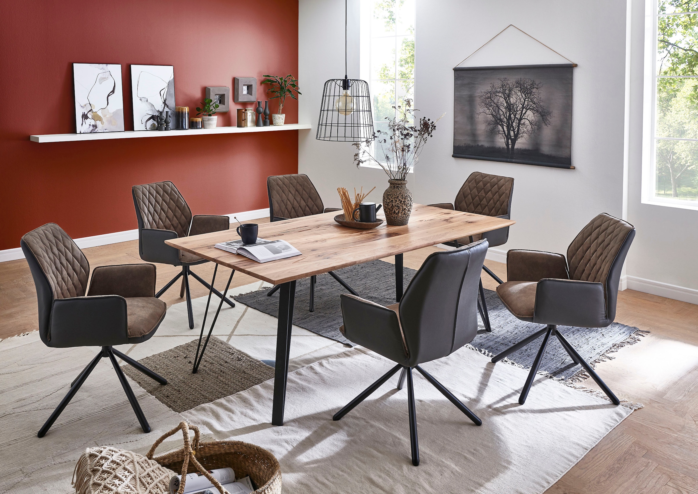 MCA furniture 4-Fußstuhl »Xativa«, 2 St., 180°drehbar mit Nivellierung,  Komfortsitzhöhe 49 cm | BAUR