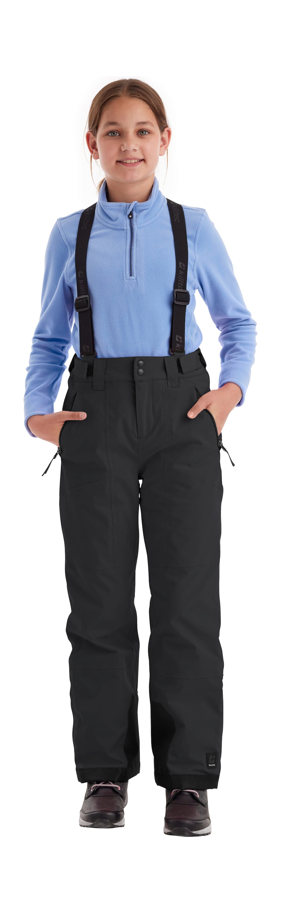 Killtec Skihose "Girls Skihose 242" Wasserdicht, atmungsaktiv, abnehmbare Träger, rutschfester Schneefang