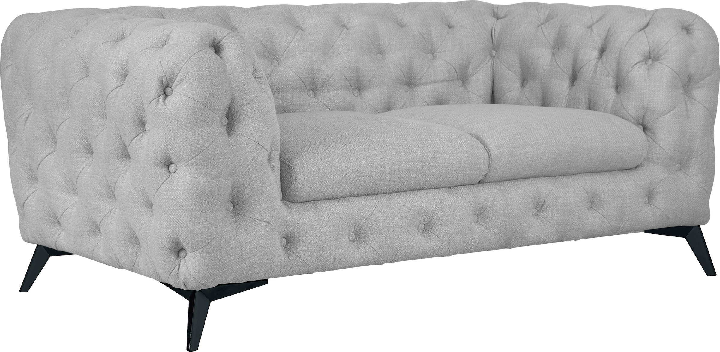 Leonique Chesterfield-Sofa »Glynis«, aufwändige Knopfheftung, moderne Chesterfield Optik, Fußfarbe wählbar