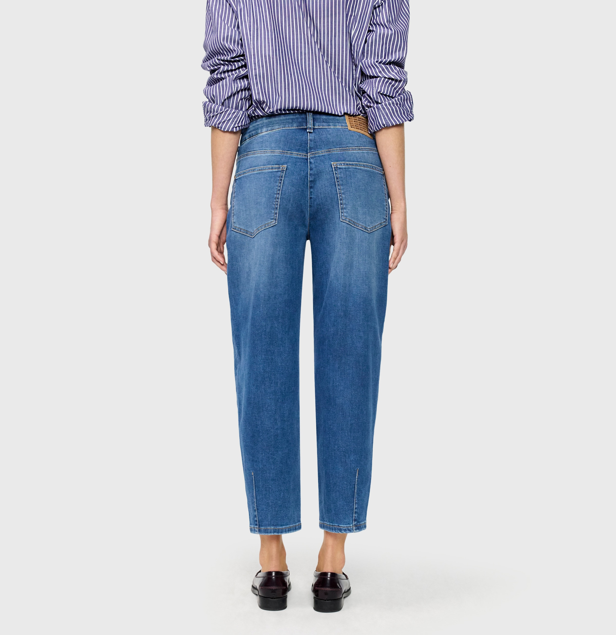 MAC Relax-fit-Jeans »BOBBIE« Barrel Jeans mit modernen Naht-Details