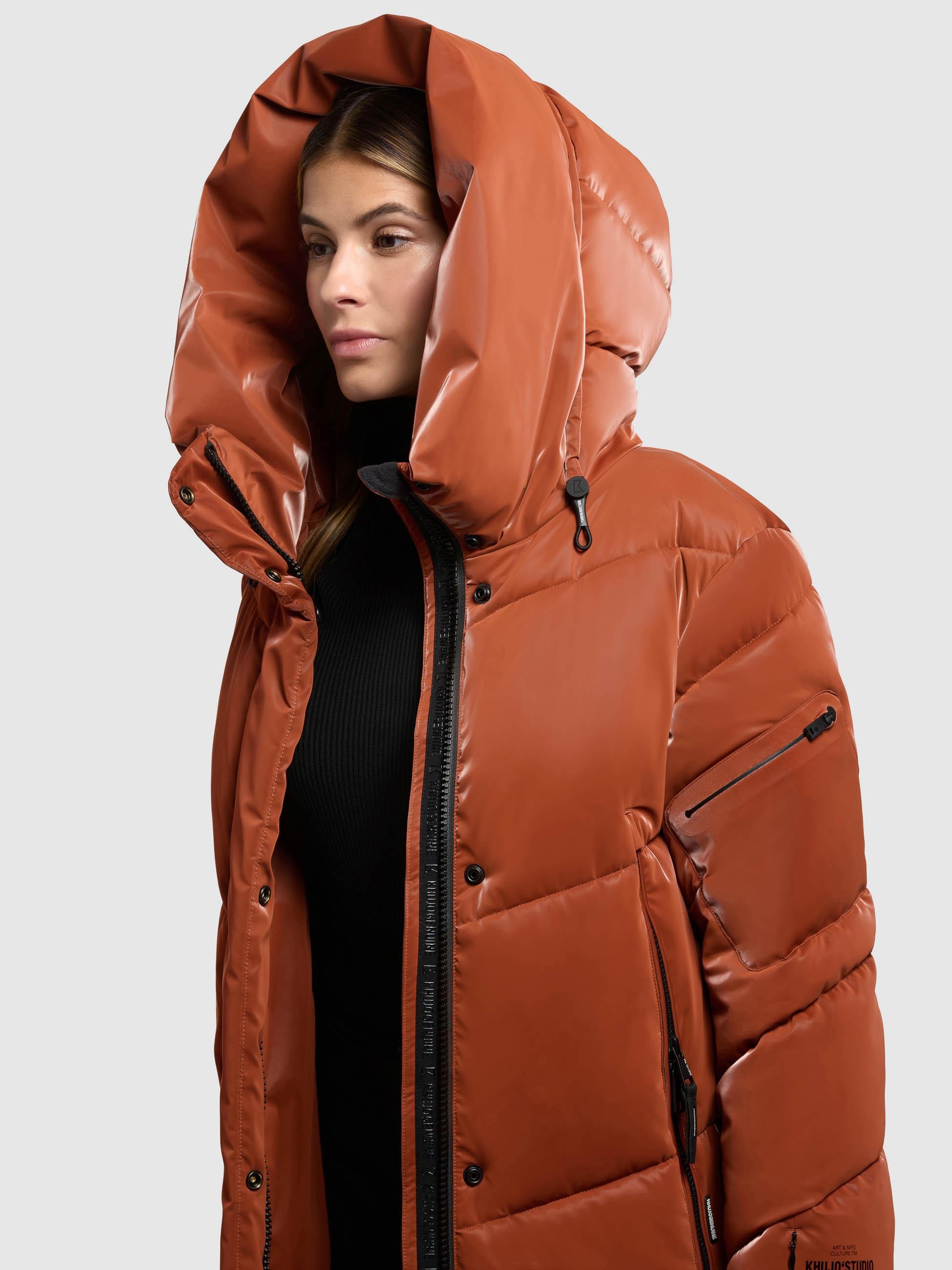 khujo Wintermantel »Pulset Shiny« Winter Steppmantel aus einem auffällig glänzendem Material