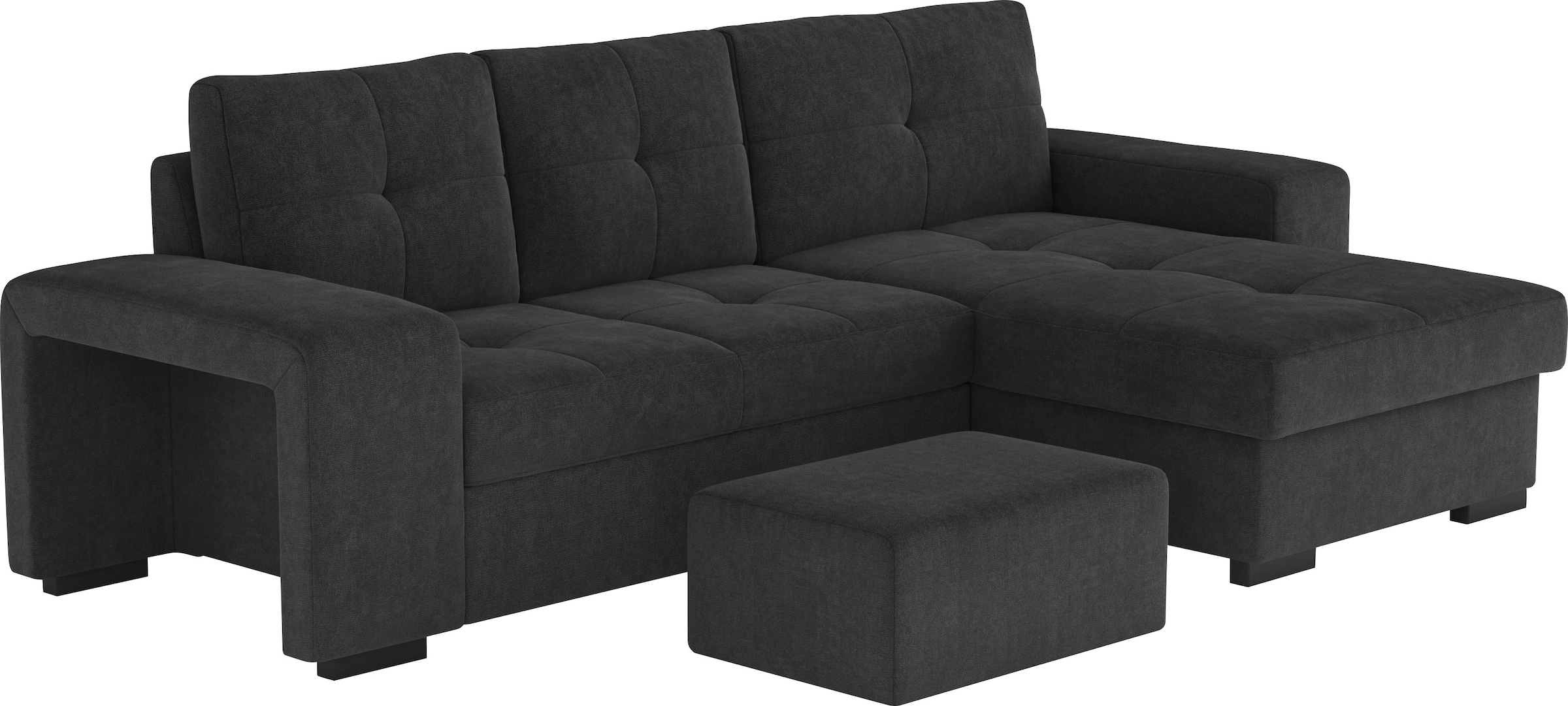 COTTA Ecksofa »Mattina L-Form«, inkl. Hocker, wahlweise mit Bettfunktion und Bettkasten