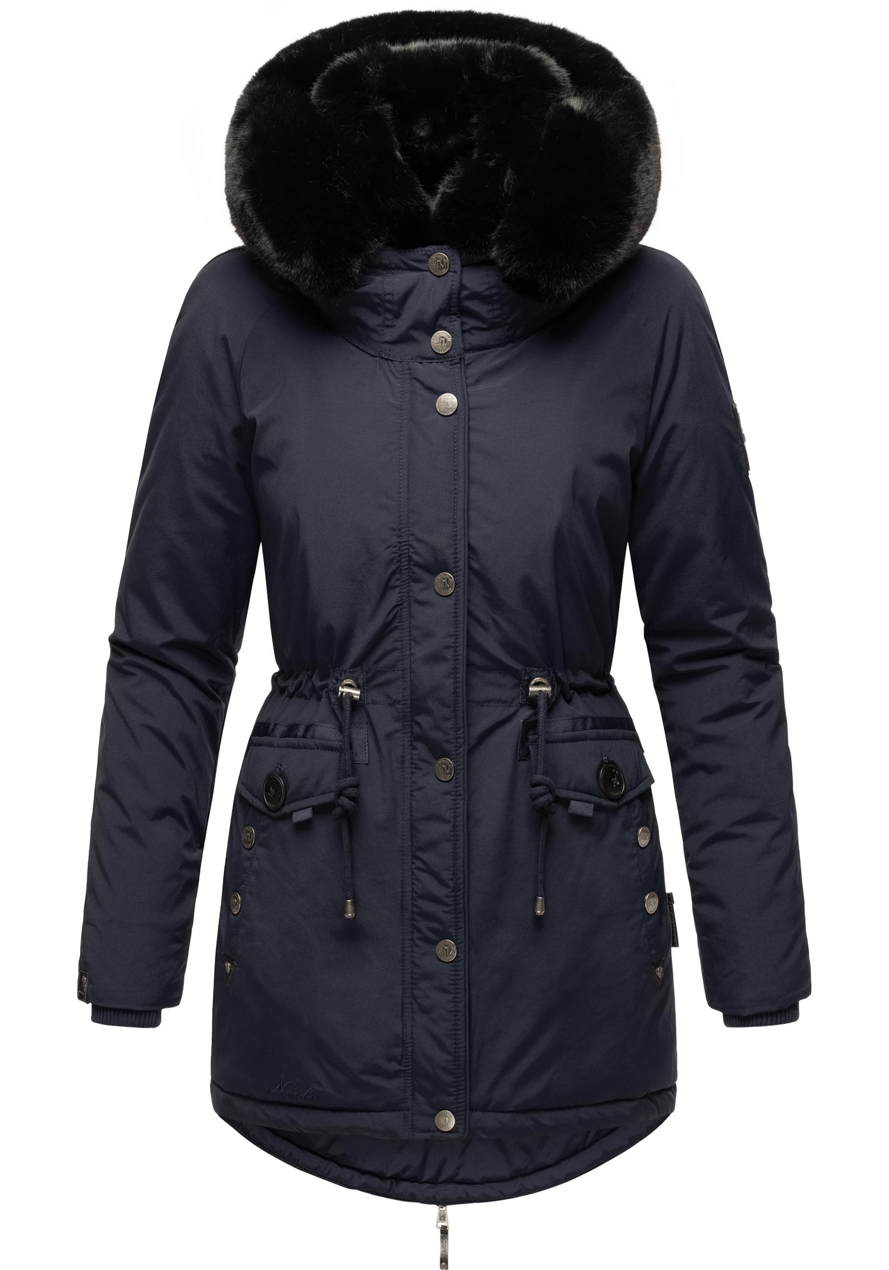 Navahoo Wintermantel "Sweety Deluxe", modischer Winterparka mit großer doppelter Kapuze