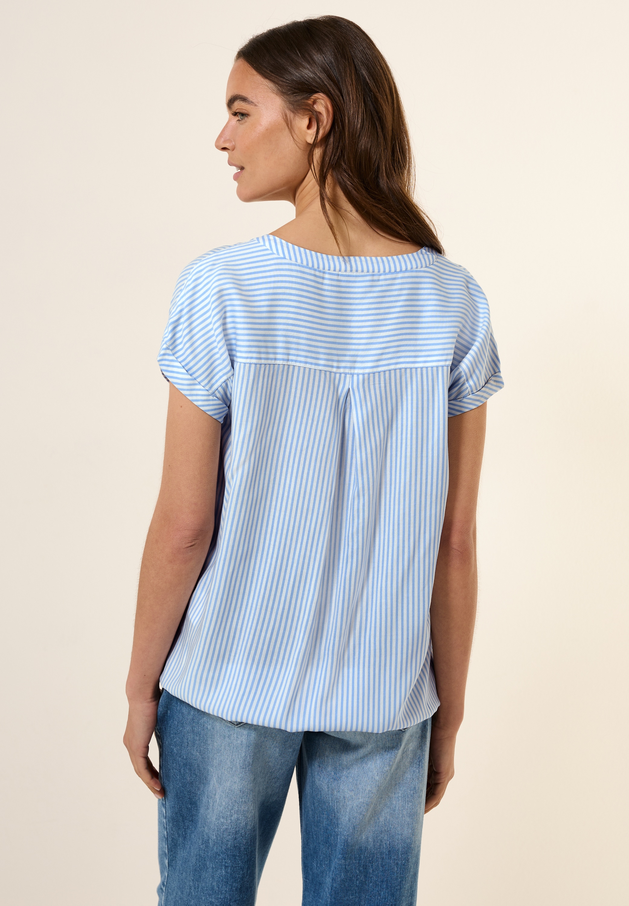 Cecil Kurzarmbluse, im Streifen-Look