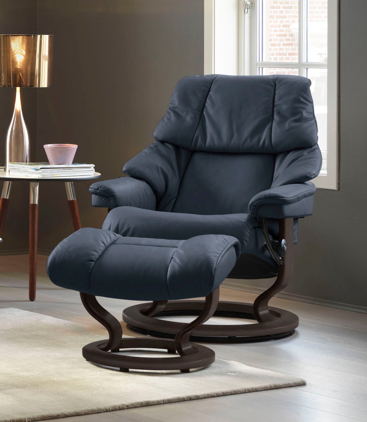 Stressless Fußhocker "Reno", mit Classic Base, Gestell Wenge