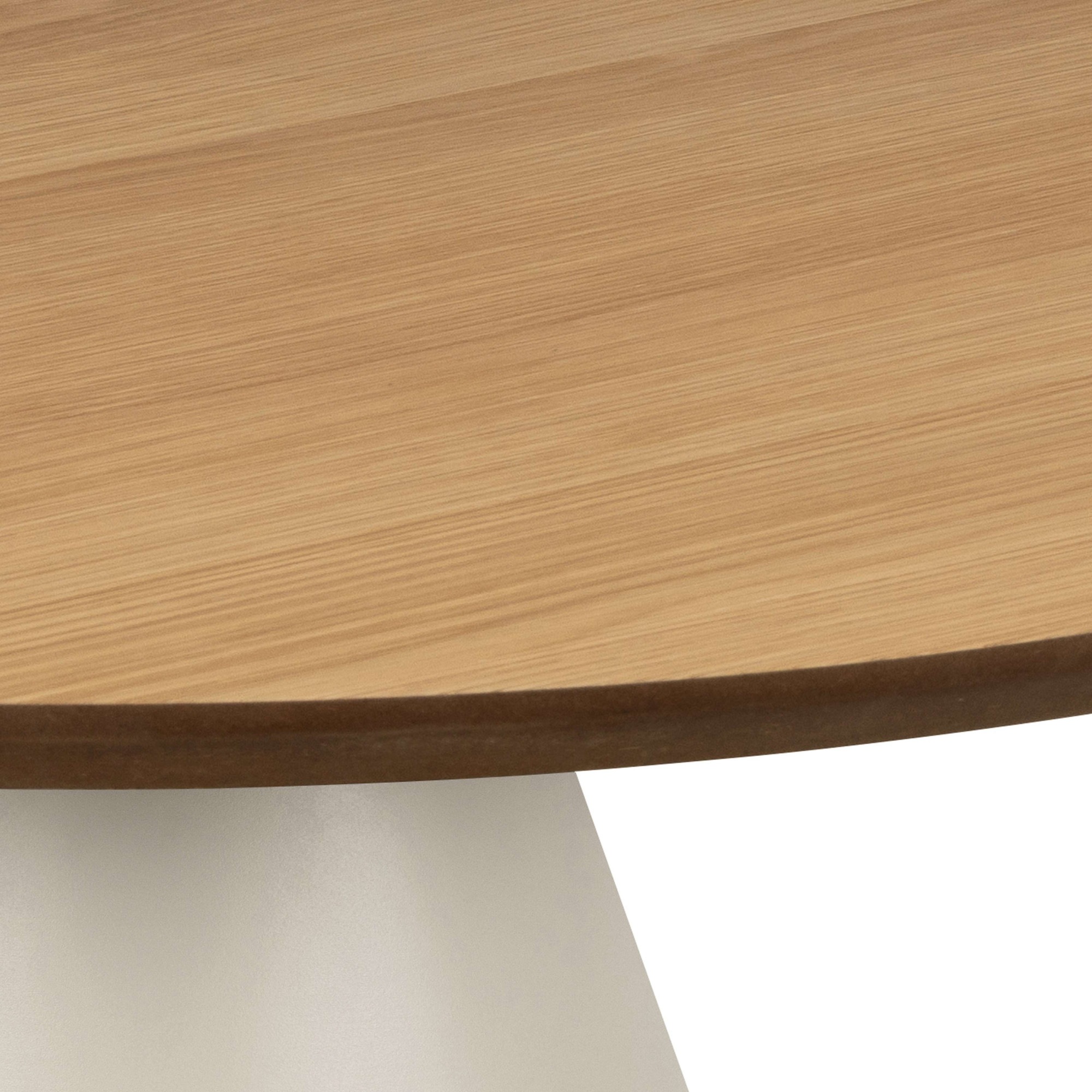 ACTONA GROUP Couchtisch »Soli«, Rund Couchtisch, Tischplatte matt Eiche, Säule Gestell grau, Ø65x43cm