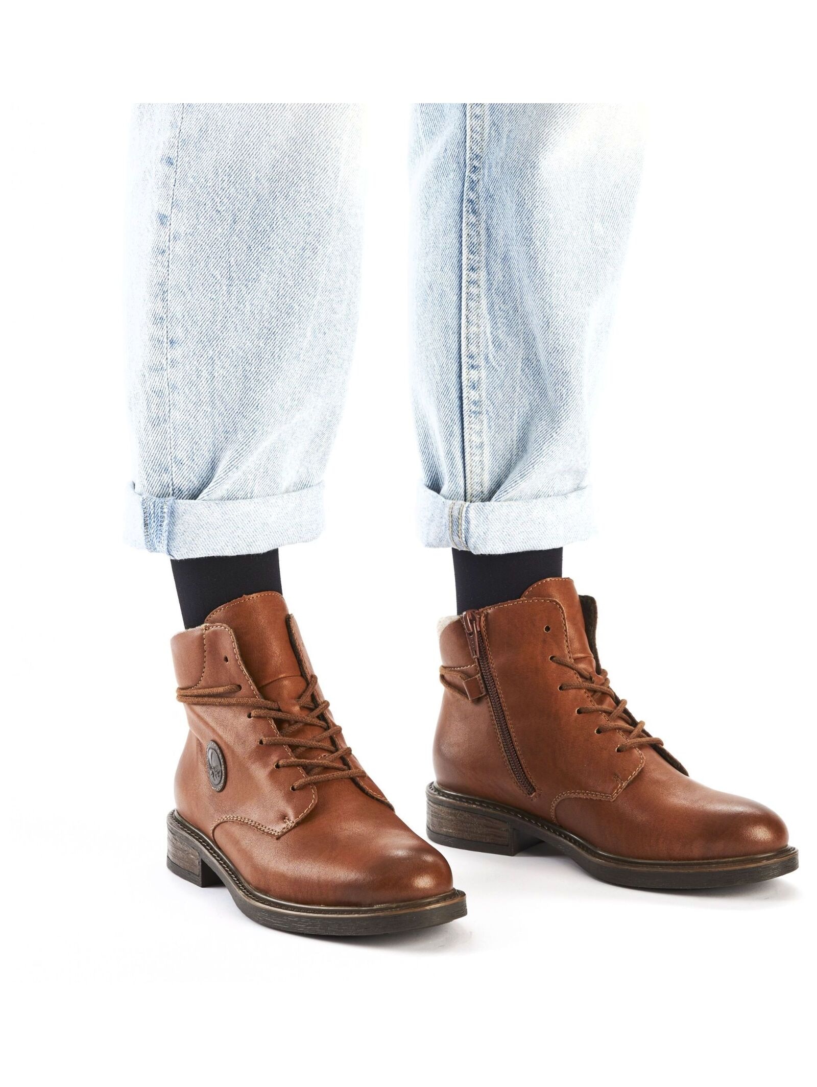 Rieker Schnürstiefelette »Rieker Stiefelette Lederimitat«