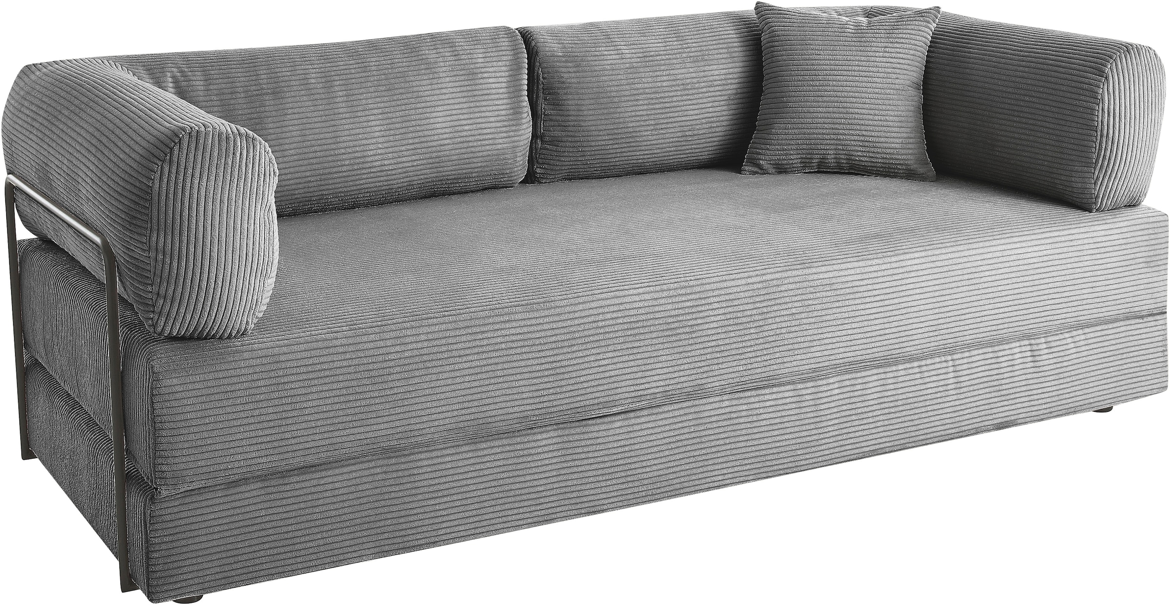 homsy by Ana Johnson Schlafsofa »Folda, Dauerschläfer, Breite 206 cm, Liegefläche 181x198 cm« mit Bett-/Schlaffunktion, inkl. 1x Zierkissen, Tonnentaschenfederkern