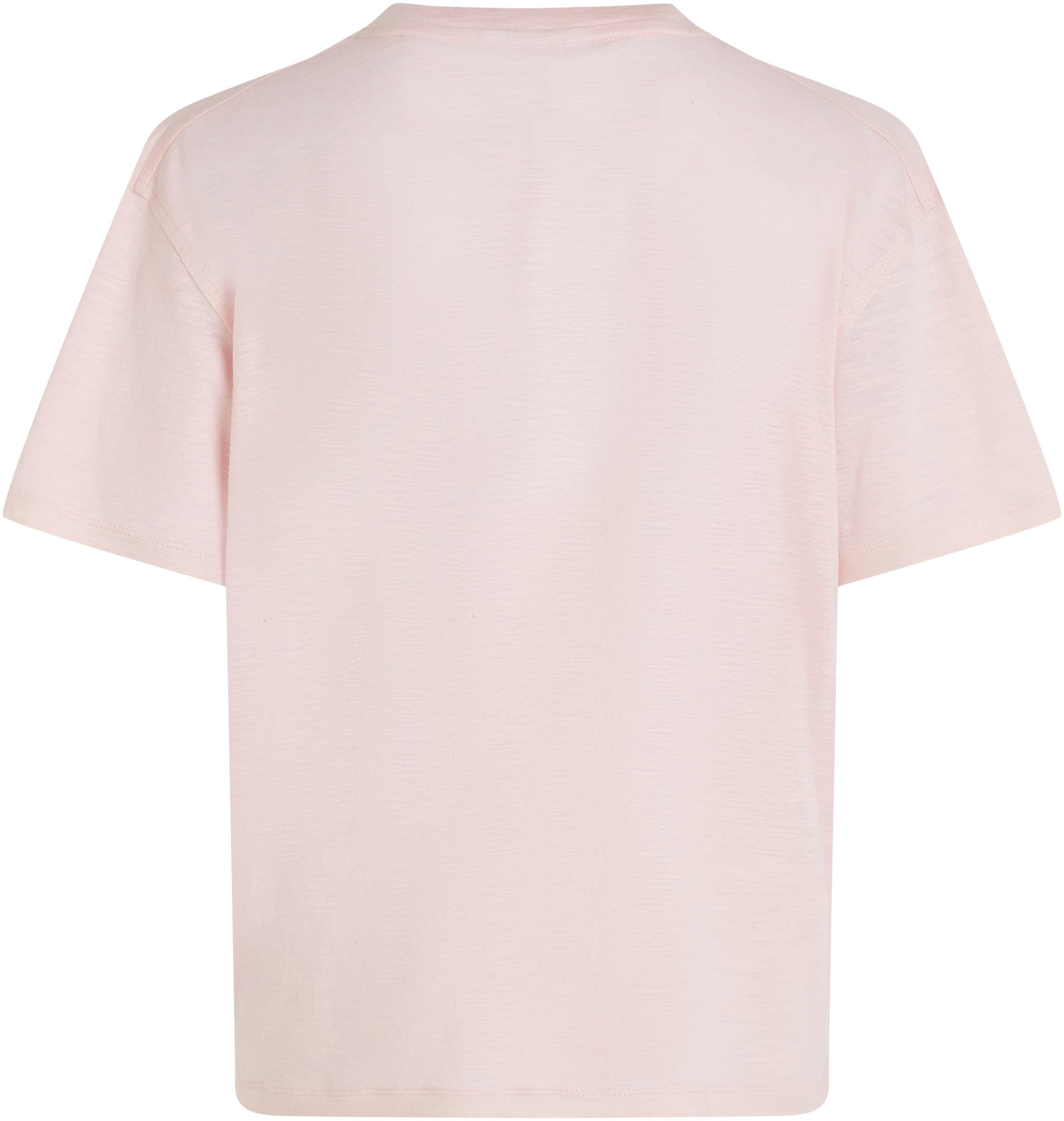 Tommy Hilfiger T-Shirt »RLX LINEN LYOCELL V-NK SS«, in Flammgarn-Optik