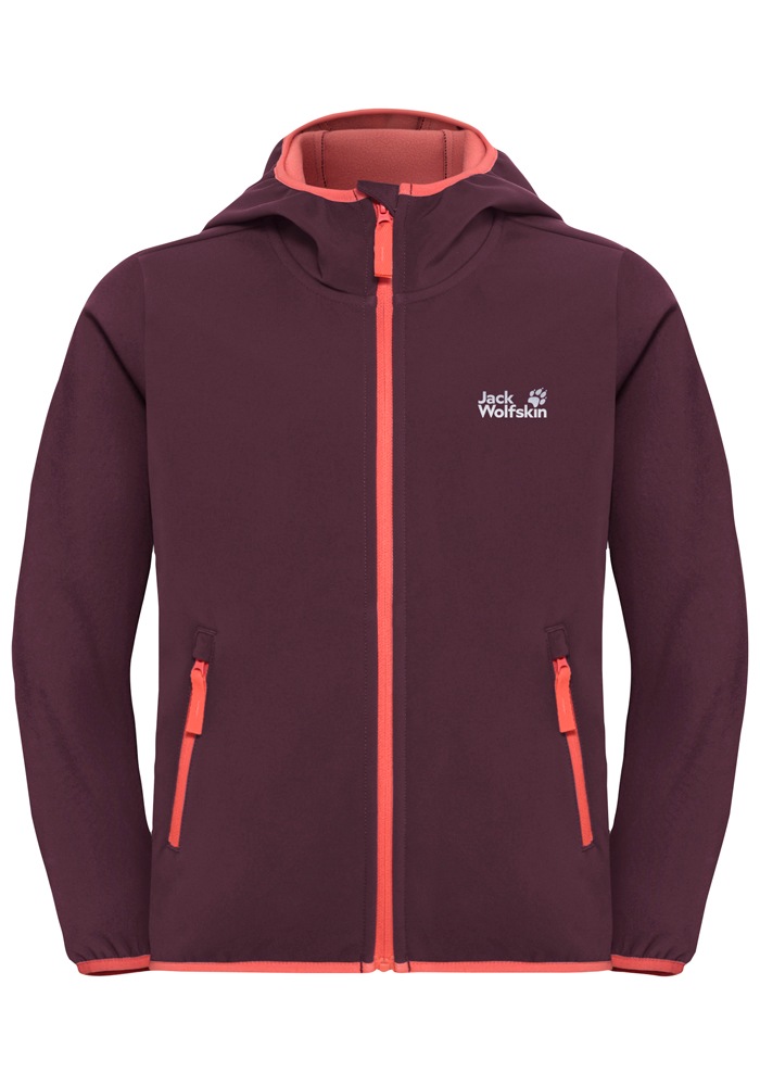 Jack Wolfskin Softshelljacke »FOURWINDS JACKET KIDS«, mit Kapuze