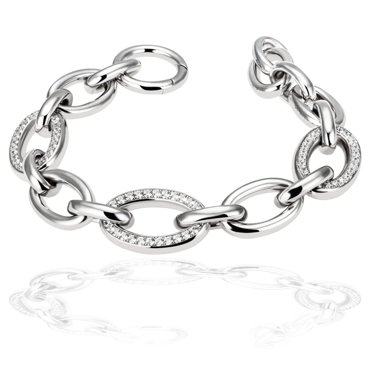 goldmaid Armband 925 Sterlingsilber 156 Zirkonia weiß