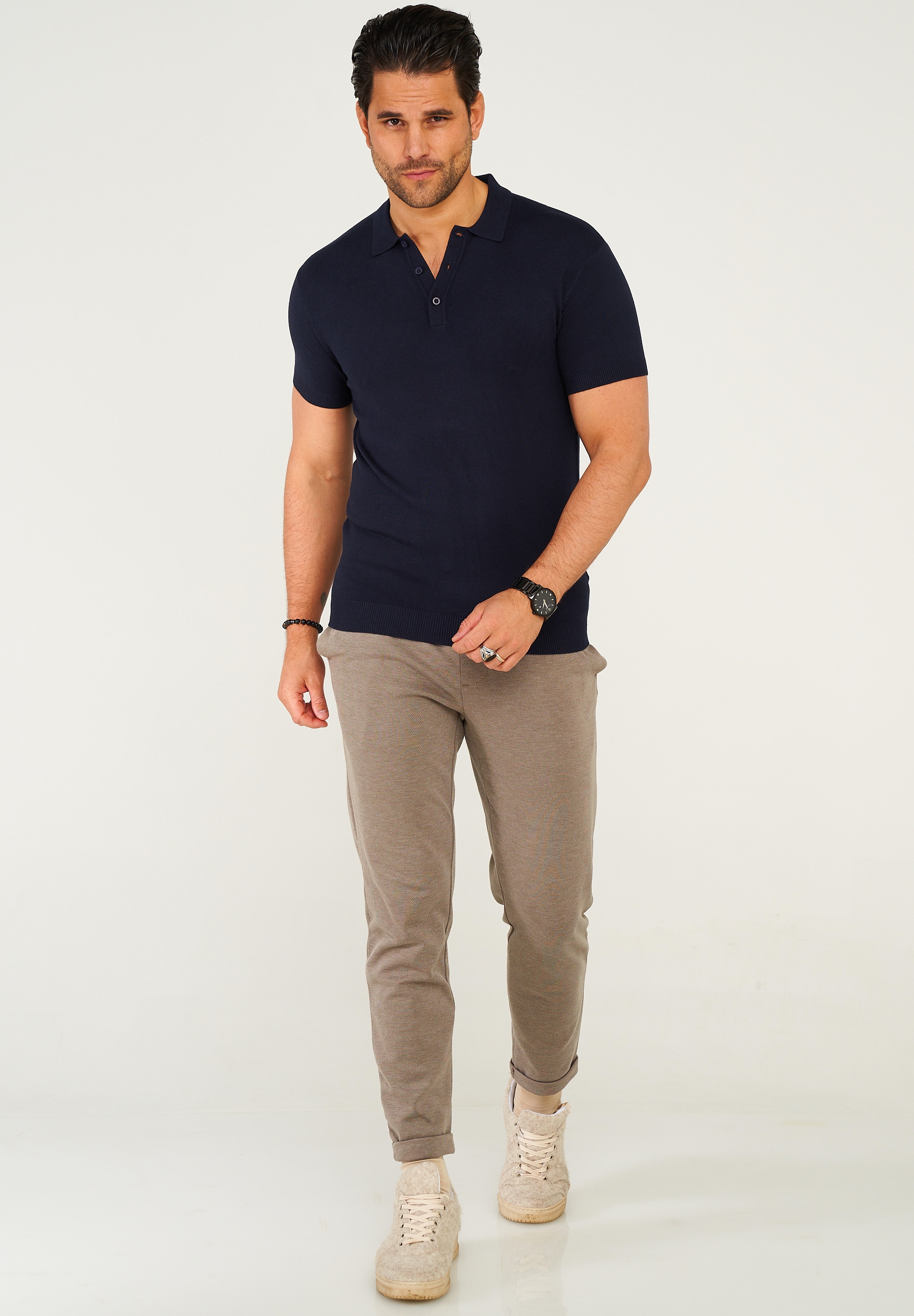 behype Poloshirt »KP-100 Knit Polo«, im klassischen Design