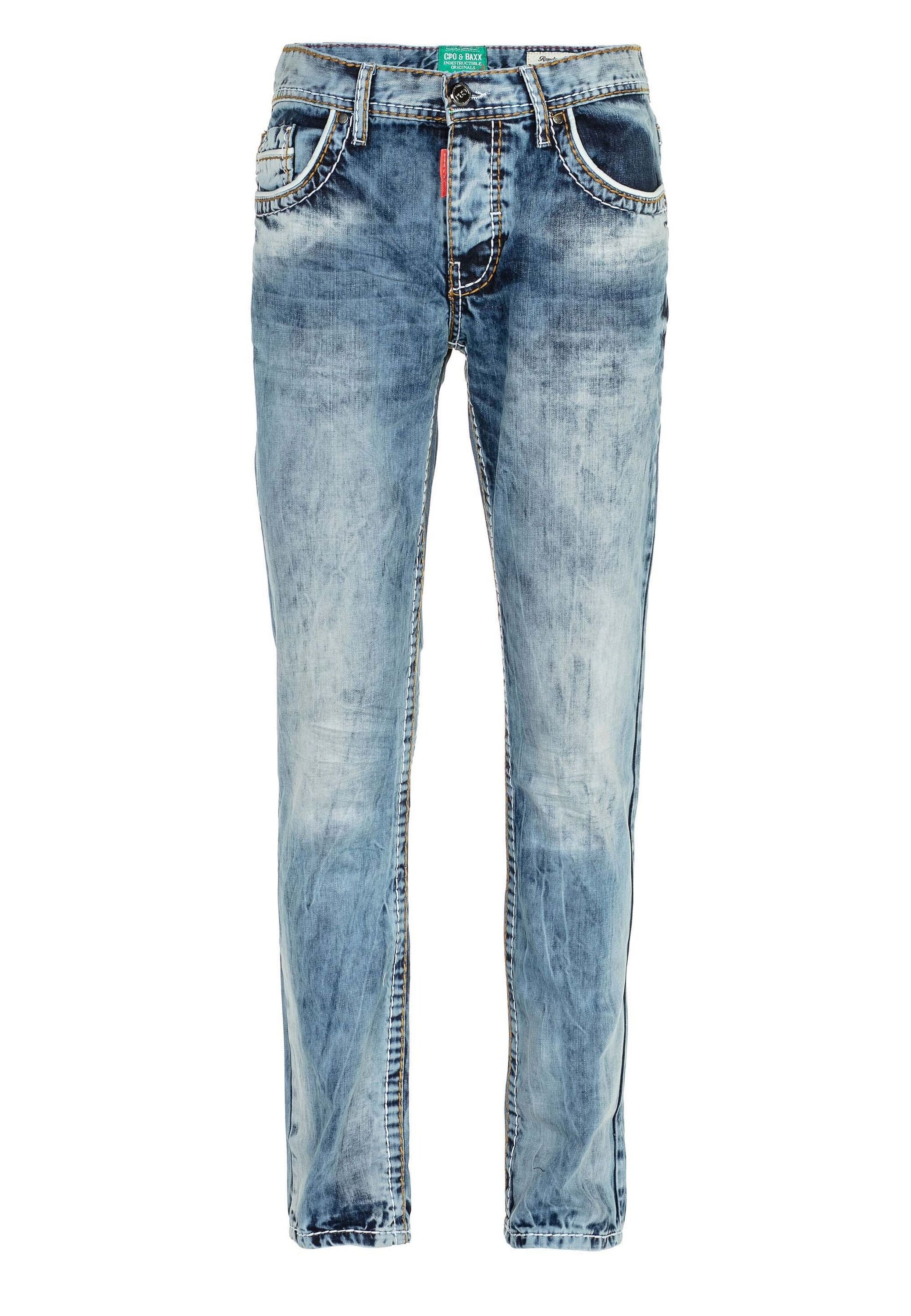 Cipo & Baxx Slim-fit-Jeans »Jeans«, mit Kontrastnähten, CD-434
