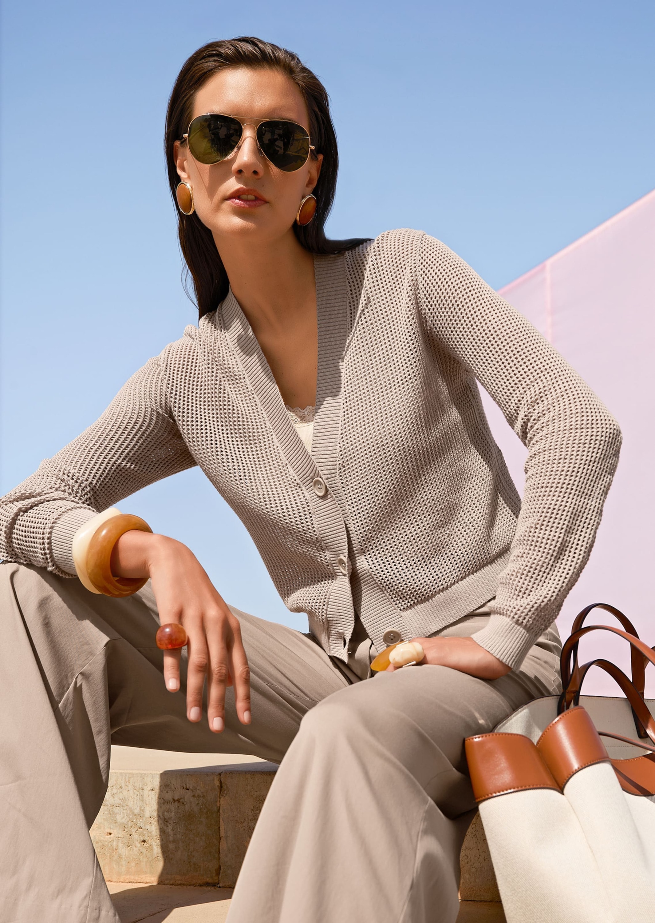 MADELEINE Strickjacke »Strickjacke Kurze Ajour-Strickjacke«