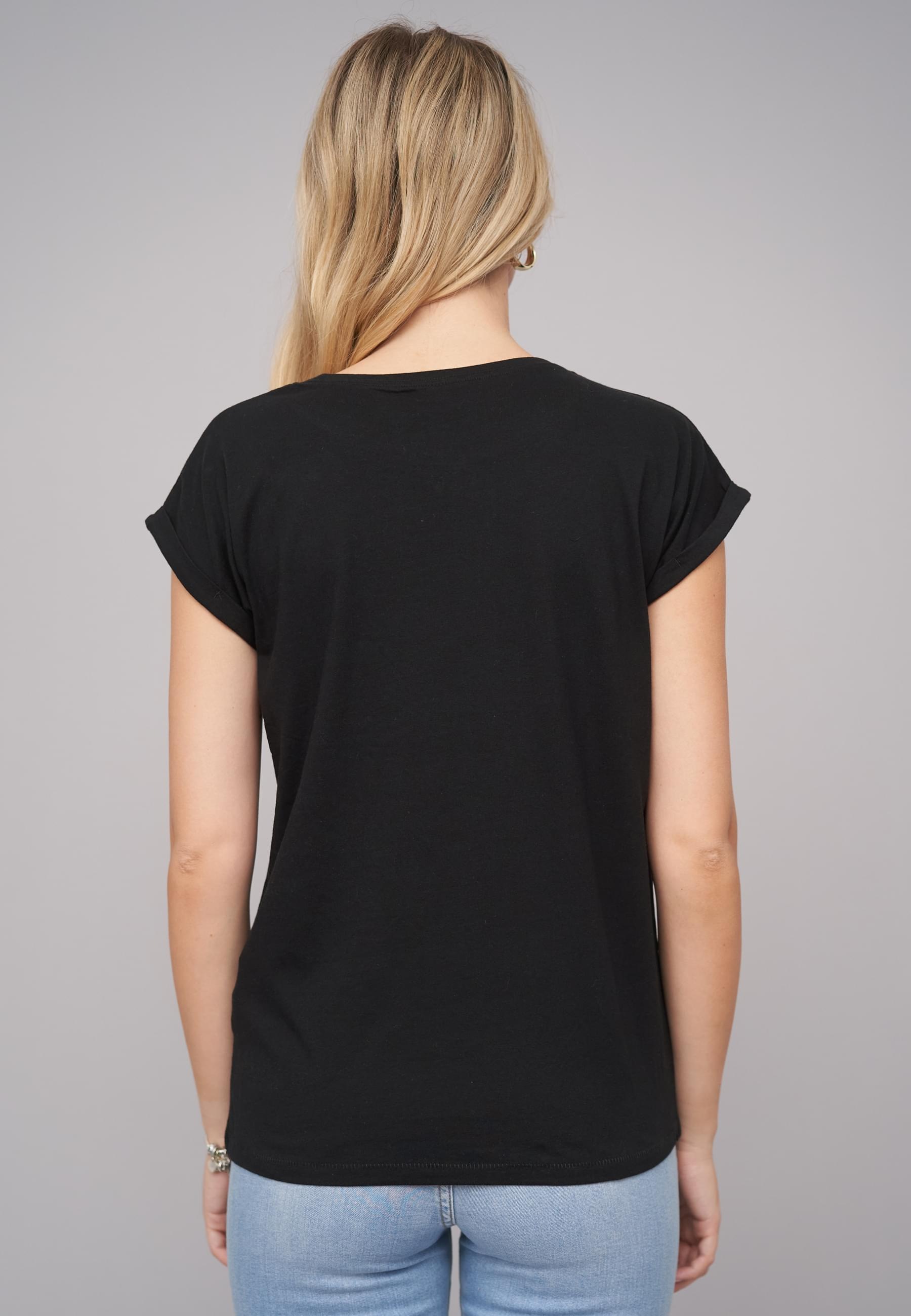 CLOUD 5IVE T-Shirt »CLOUD 5IVE Ladies Seashell Black Tee«, (1 tlg.)