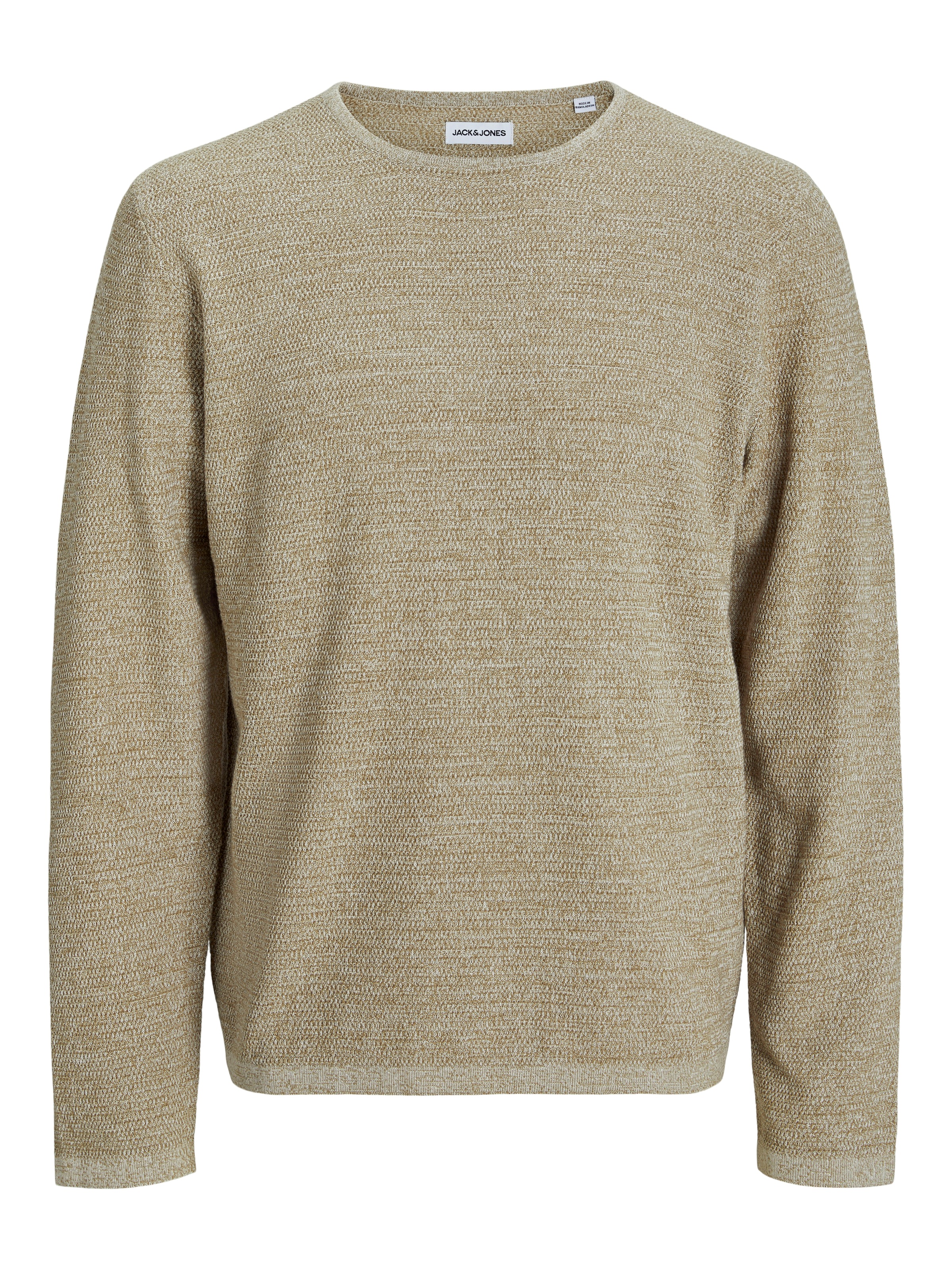 Jack & Jones Rundhalspullover »JJEGEORGE KNIT CREW NECK NOOS«, in Strick Optik