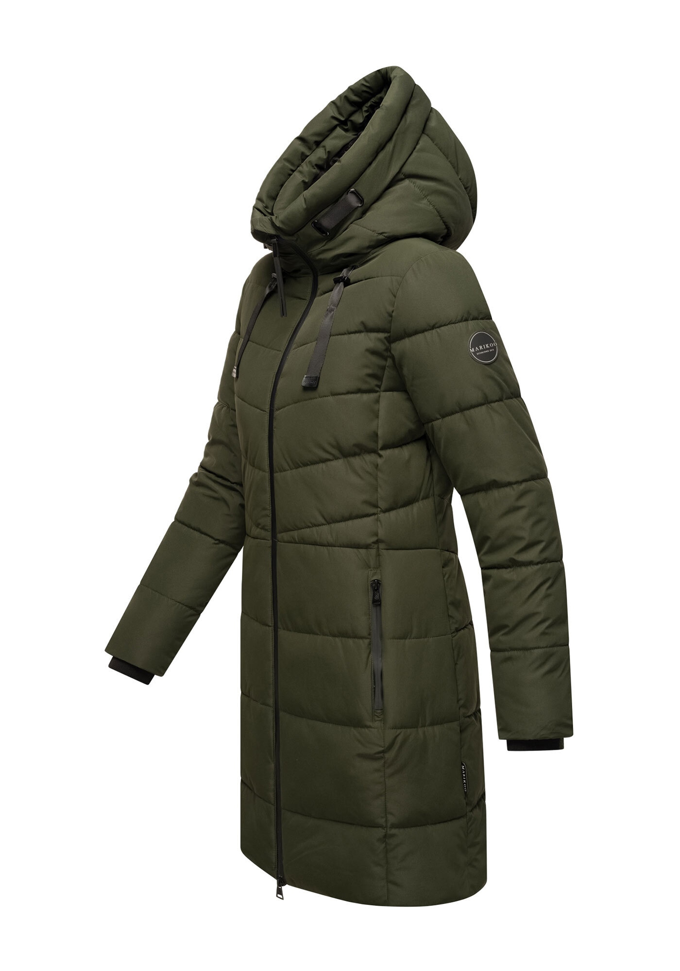 Marikoo Winterjacke »Natsukoo XVI« Stepp Mantel mit großer Kapuze