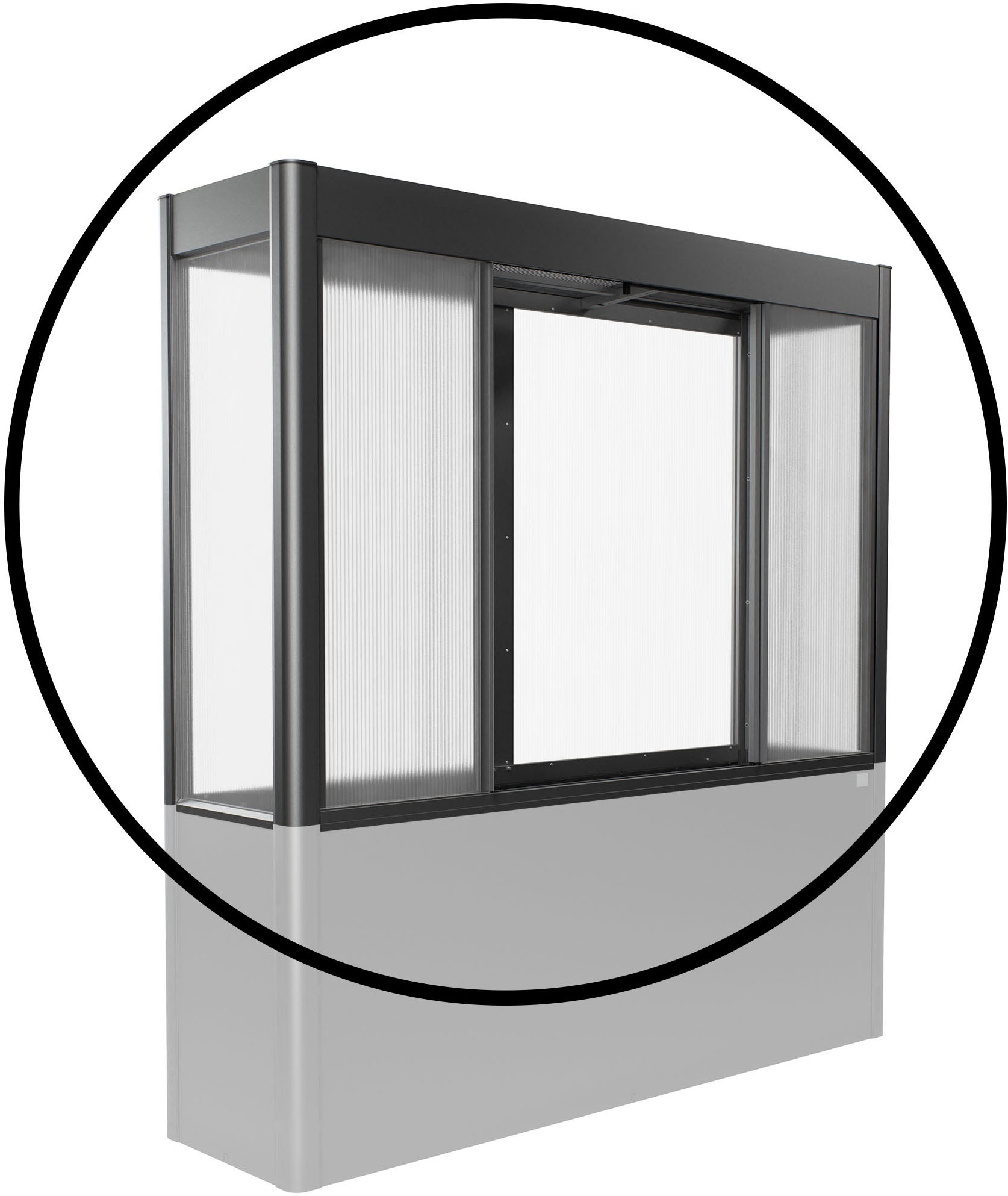 Biohort Frühbeetaufsatz »für Hochbeet Florentina Gr. 2x0,5 verschiedene Farben« Nachrüstbar auf bestehende Biohort Hochbeete