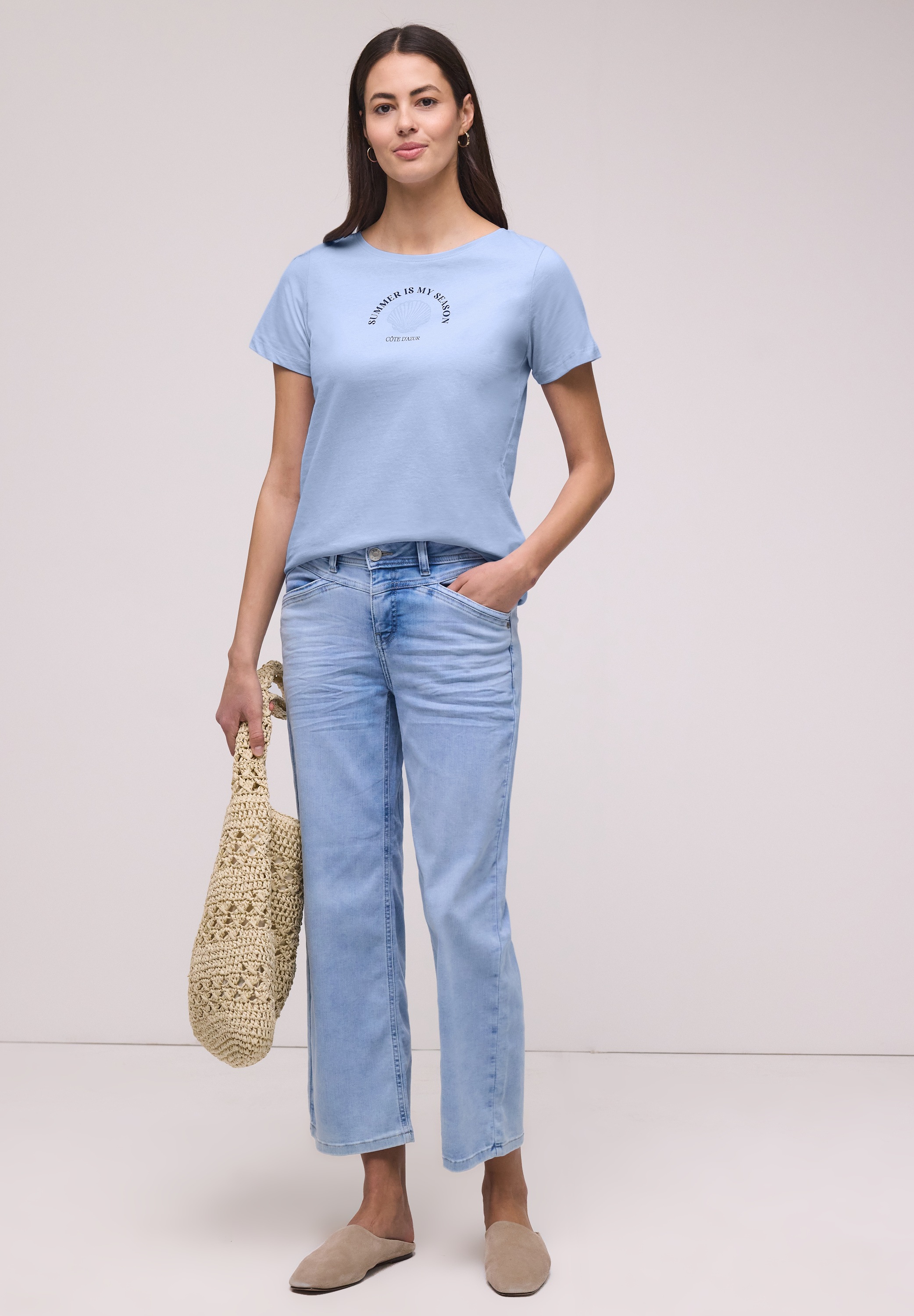 STREET ONE T-Shirt aus reiner Baumwolle