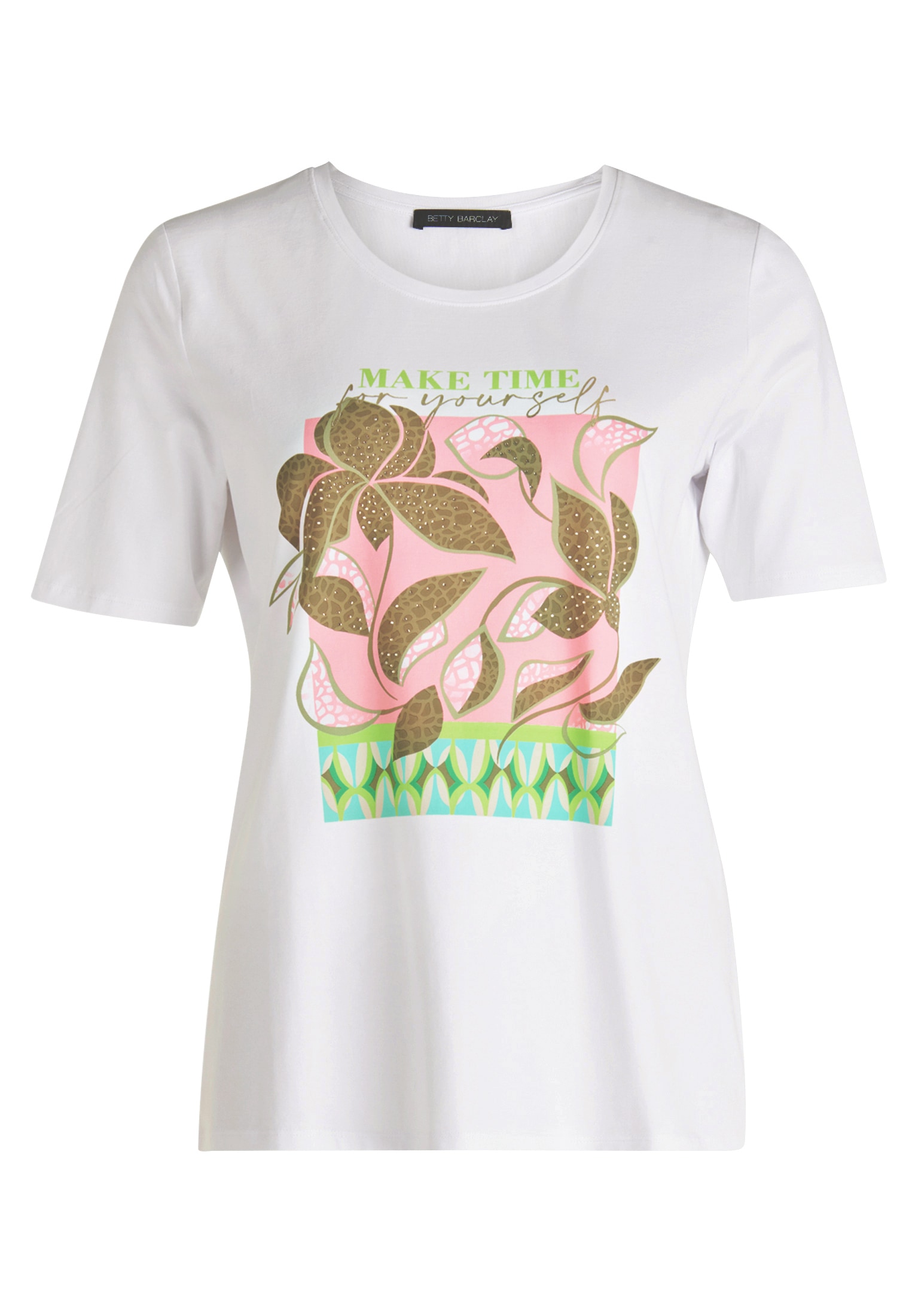 Betty Barclay Kurzarmshirt »Betty Barclay Basic Shirt mit Placement«, (1 tlg.), Glitzersteine