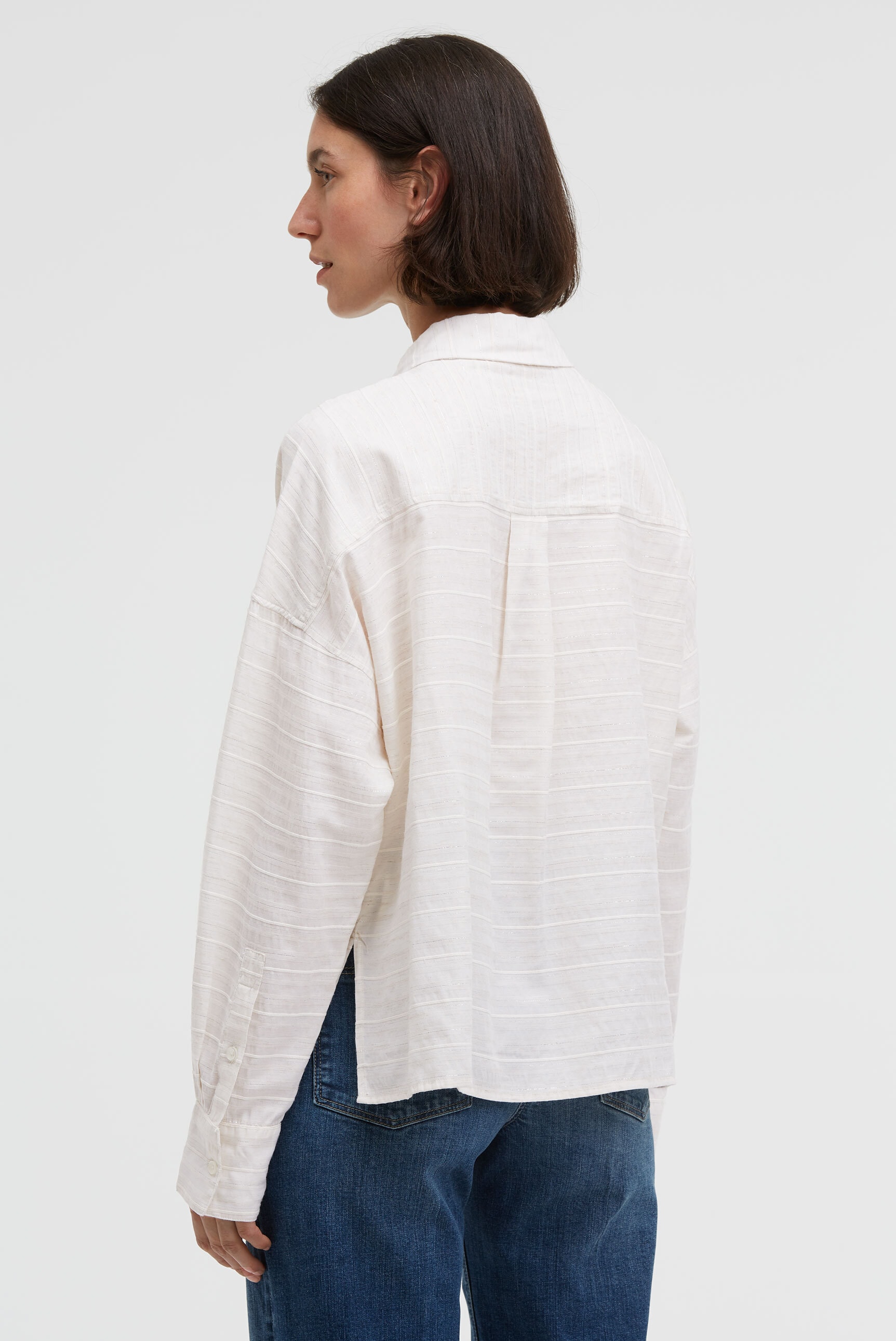 SENSES.THE LABEL Langarmbluse mit längerer Rückenpartie