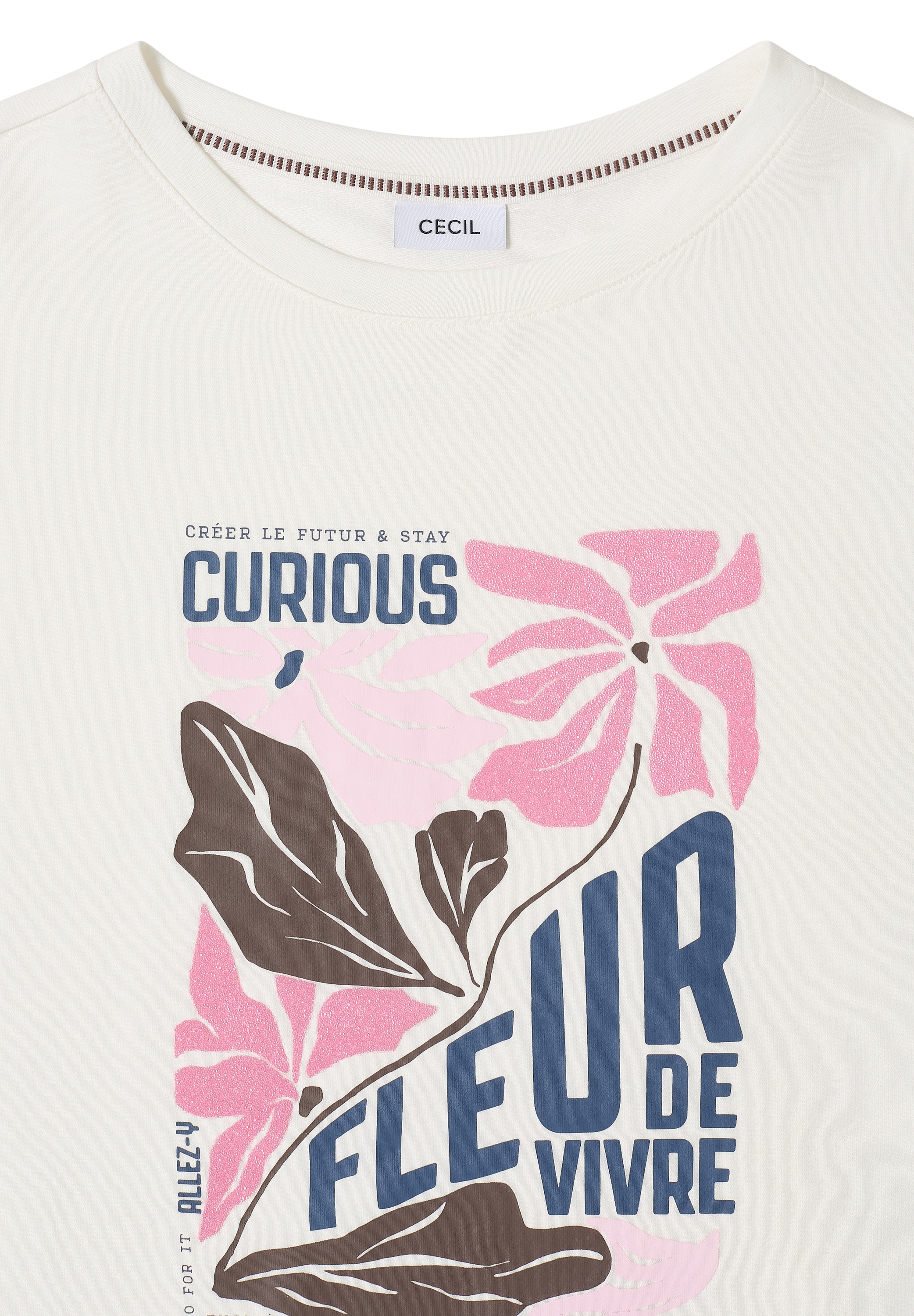 Cecil Print-Shirt mit U-Boot-Ausschnitt