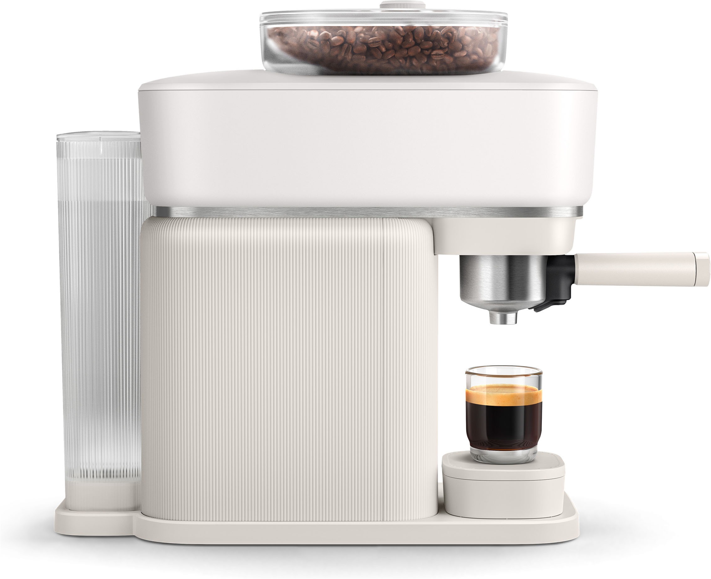 PHILIPS baristina Espressomaschine »mit Bean swap BAR320/00 mit Mahlwerk für ganze Bohnen« Doppelter Bohnenbehälter, 16 bar Pumpendruck, Naturweiß​