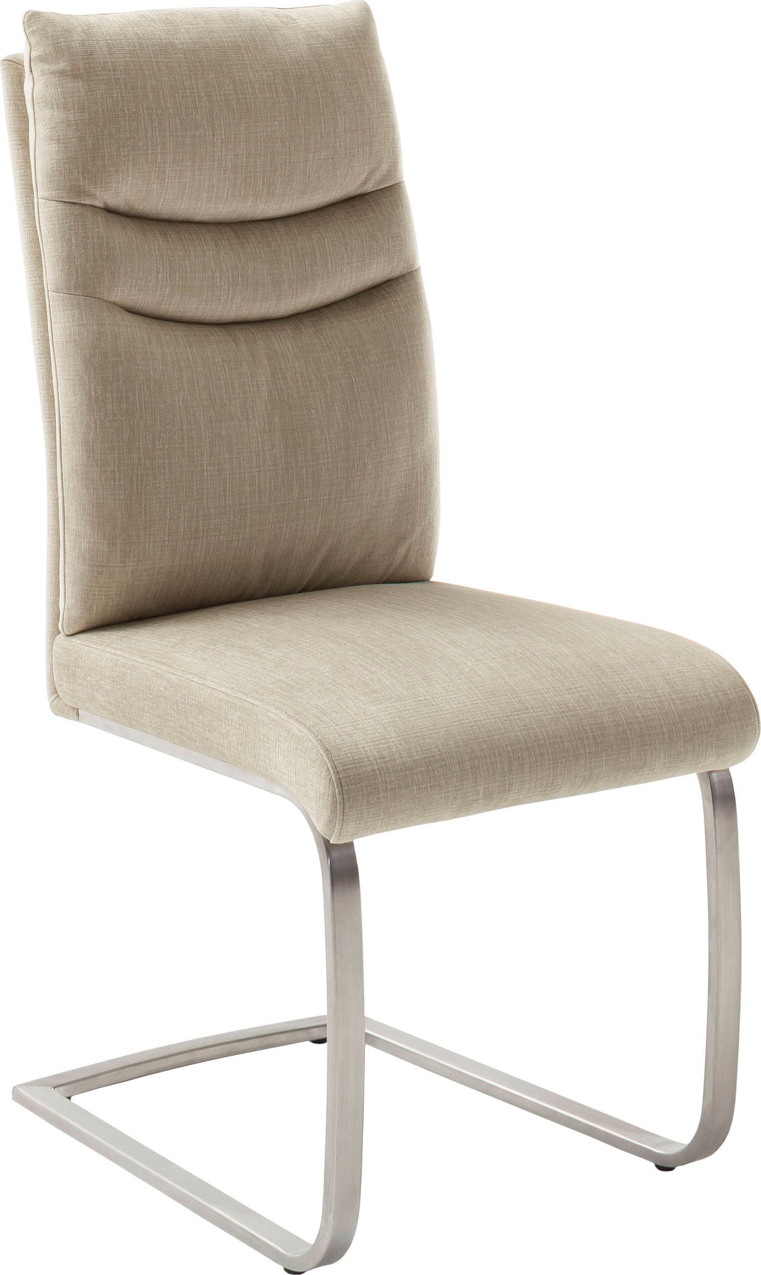 MCA furniture Freischwinger »Gibara Schwingstuhl 2er Set«, (Set), 2 St., Veloursstoff, Esszimmerstuhl,Nosag Federung im Sitz,Flachrohr,Belastbarkeit 140 kg