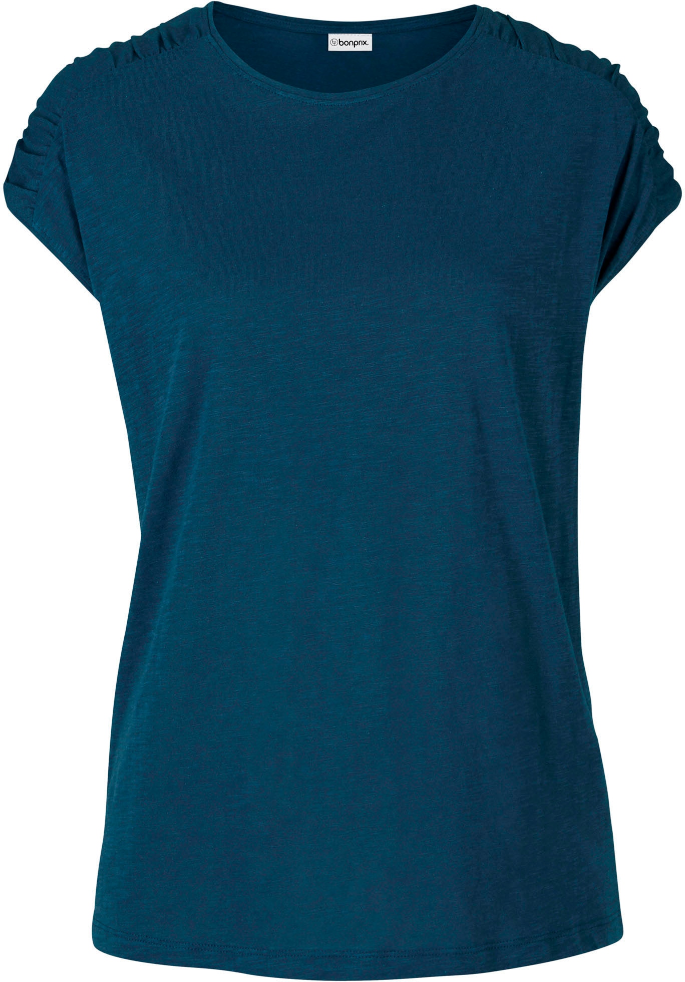 bonprix T-Shirt gerade Passform, überschnittene Schultern, mit Rundhalsausschnitt