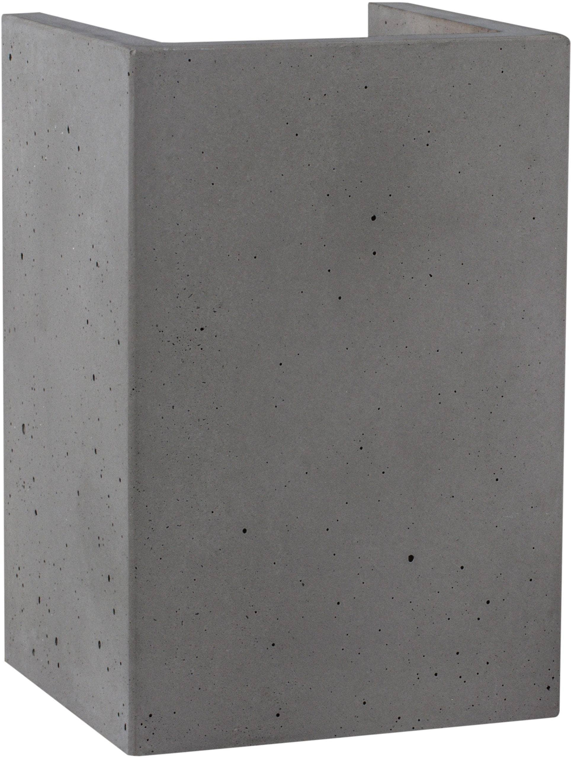 SPOT Light Naturprodukt BAUR Beton, »BLOCK«, Wandleuchte aus EU Handgefertigt, | Made 2 echtem in flammig-flammig