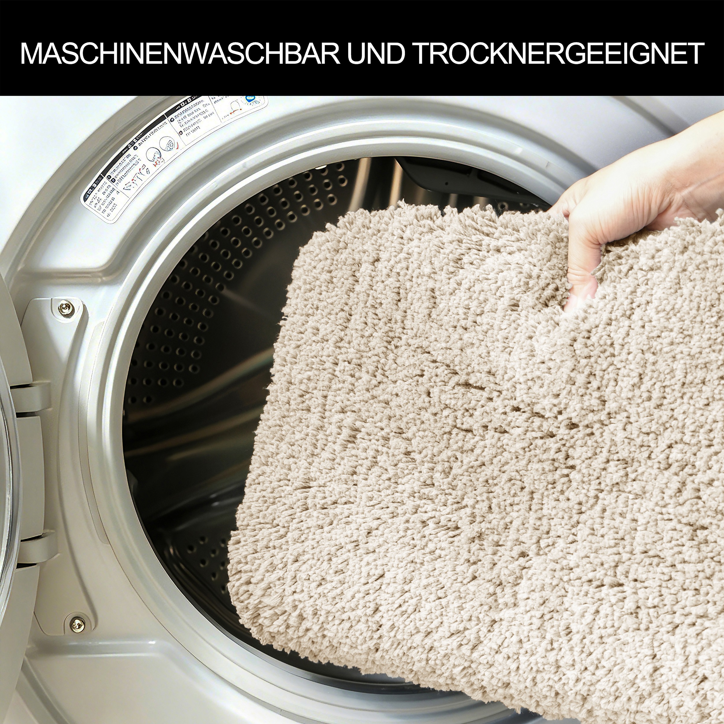 OTTO home Badematte »Sanremo Premium, Badvorleger, Badezimmer Teppich, Duschvorleger« Höhe 30 mm rutschhemmend beschichtet fußbodenheizungsgeeignet | schnell trocknend Badteppich, unifarben, rechteckig, rund & als 3-tlg. Set erhältlich