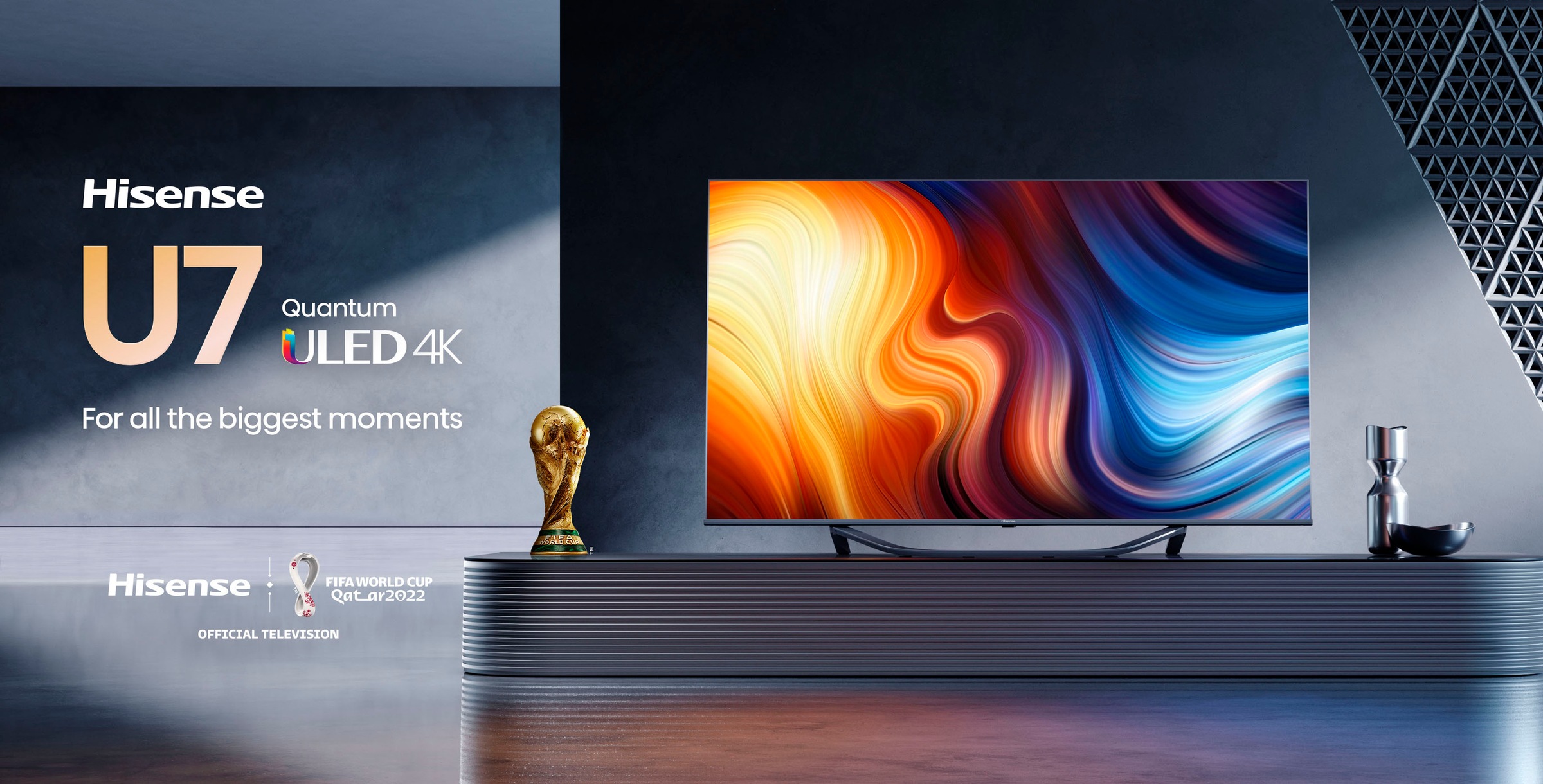 Hisense LED-Fernseher »55U7HQ«, 139 cm/55 Zoll, 4K Ultra HD, Quantum Dot,120Hz, Game Mode, HDR10+, Dolby Vision IQ & Atmos