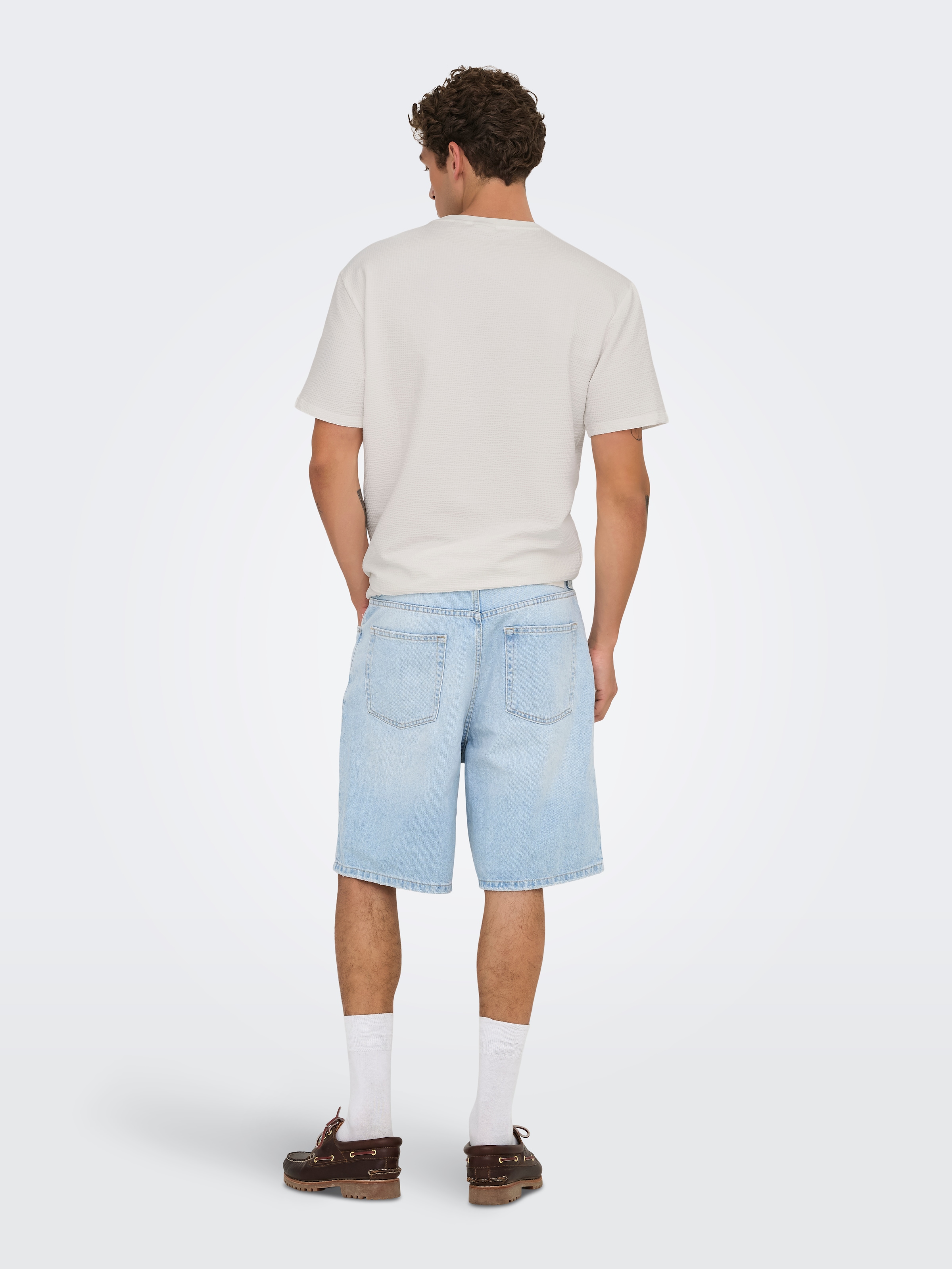 ONLY & SONS Rundhalsshirt »ONSKIAN LIFE REG SEERSUCKER SS TEE NOOS«