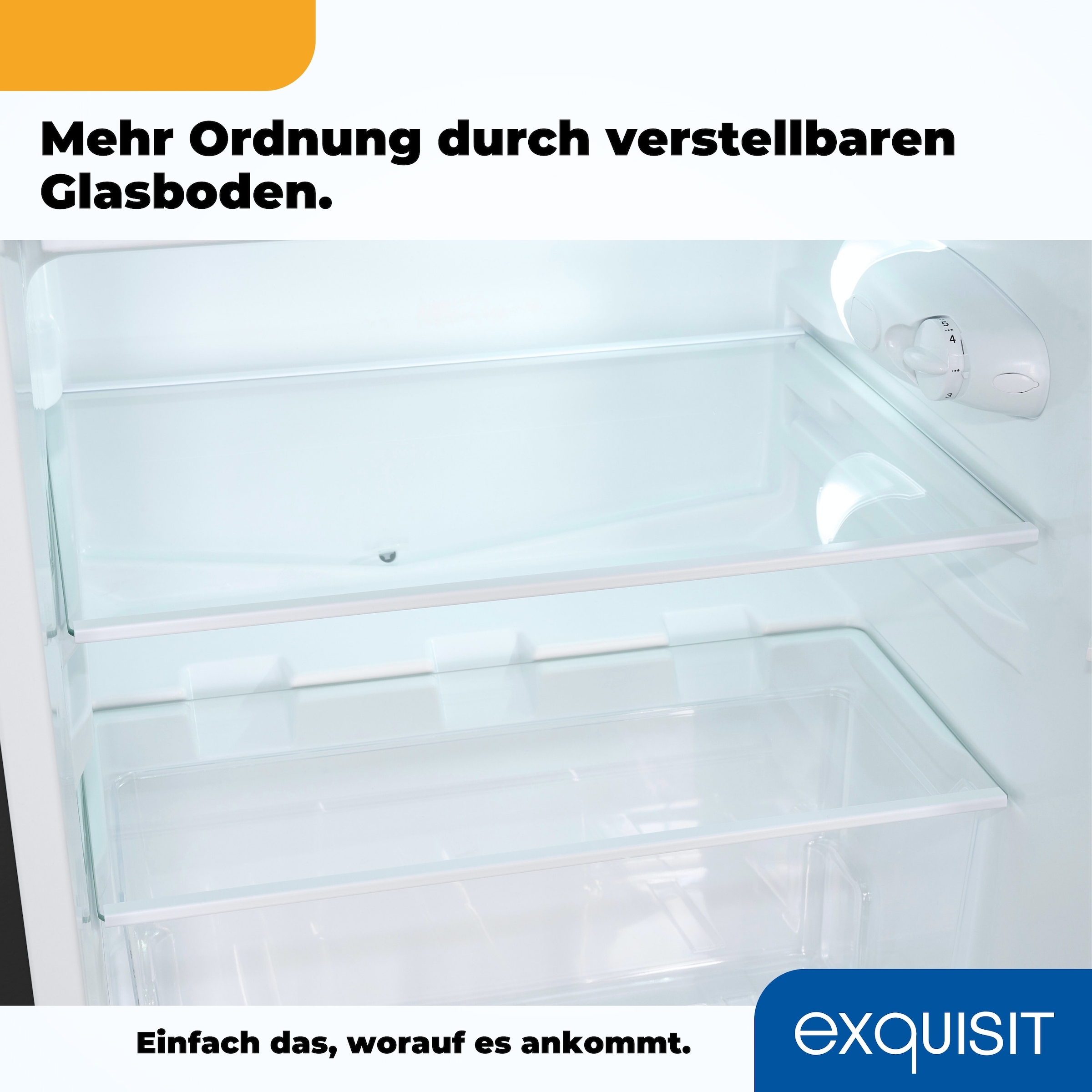 exquisit Kühlschrank KS15-4-051C inoxlook-az »KS15-4-051C inoxlook-az« 84,5 cm hoch 54,9 cm breit