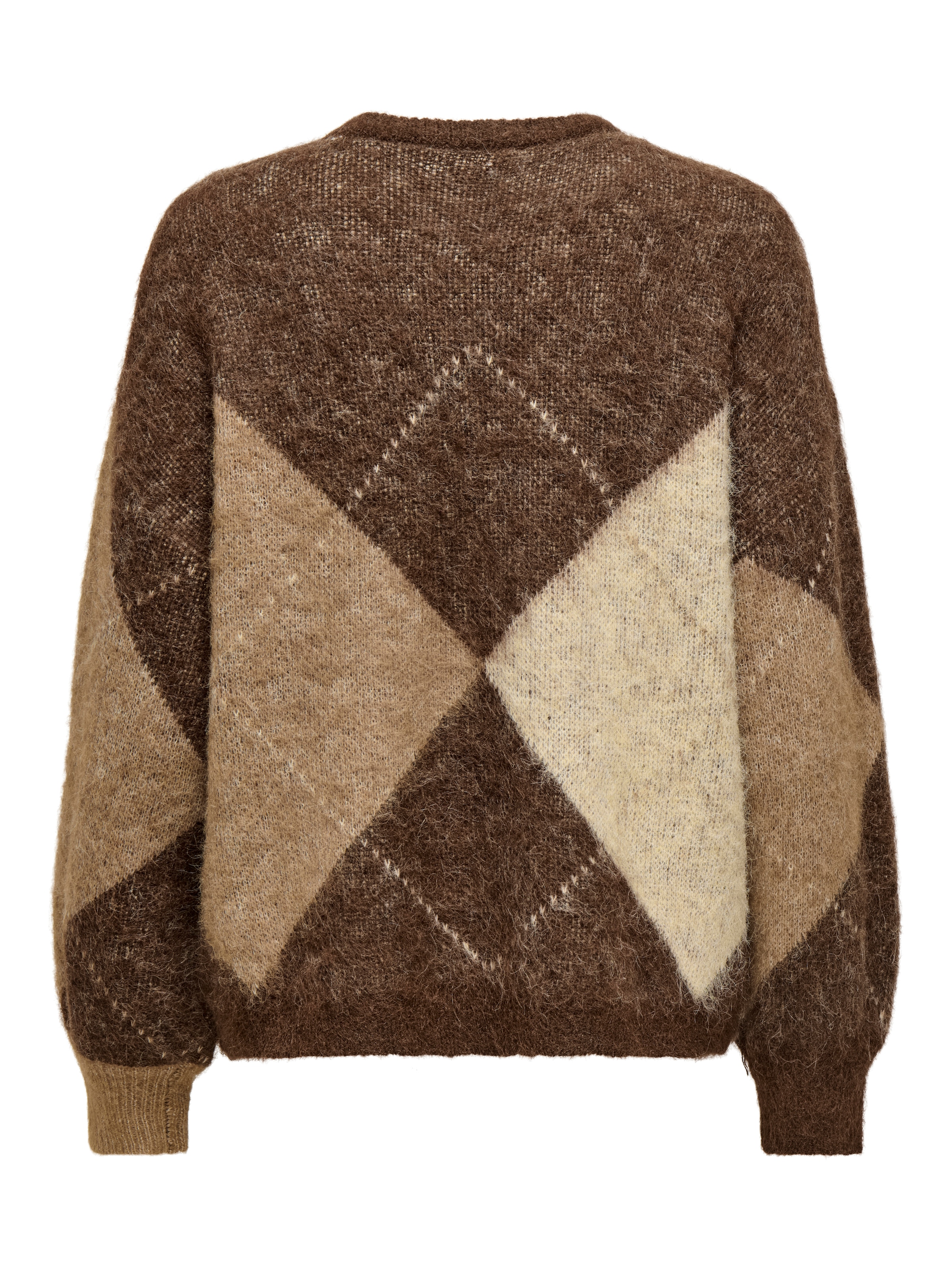 ONLY CARMAKOMA Strickpullover »CARNOEME JQ LS O-NECK KNT NOOS« Materialmix, regular fit